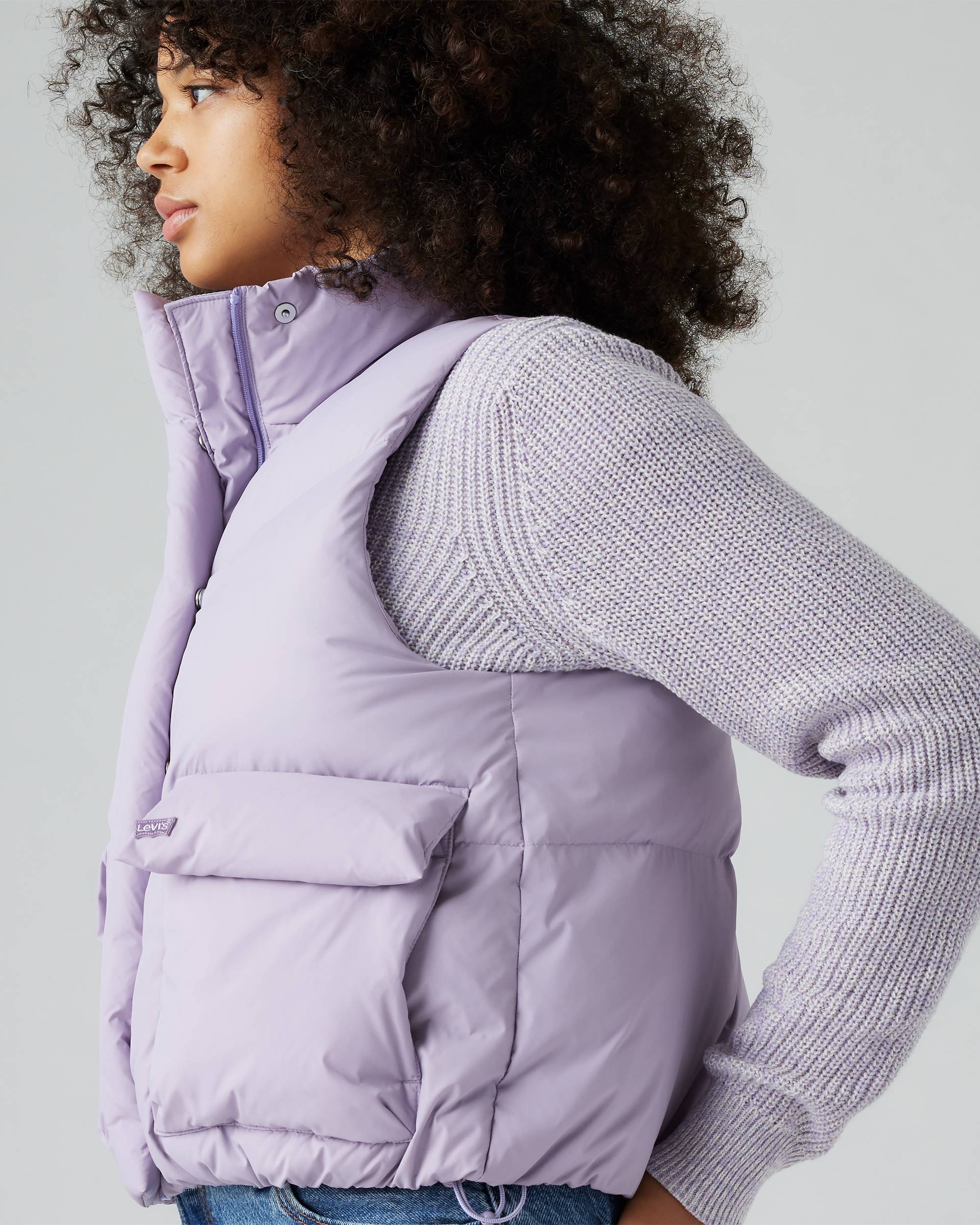 Western Bubble Puffer Vest - Purple | Levi's® US Western Bubble Puffer Vest - Purple | Levi's® US
