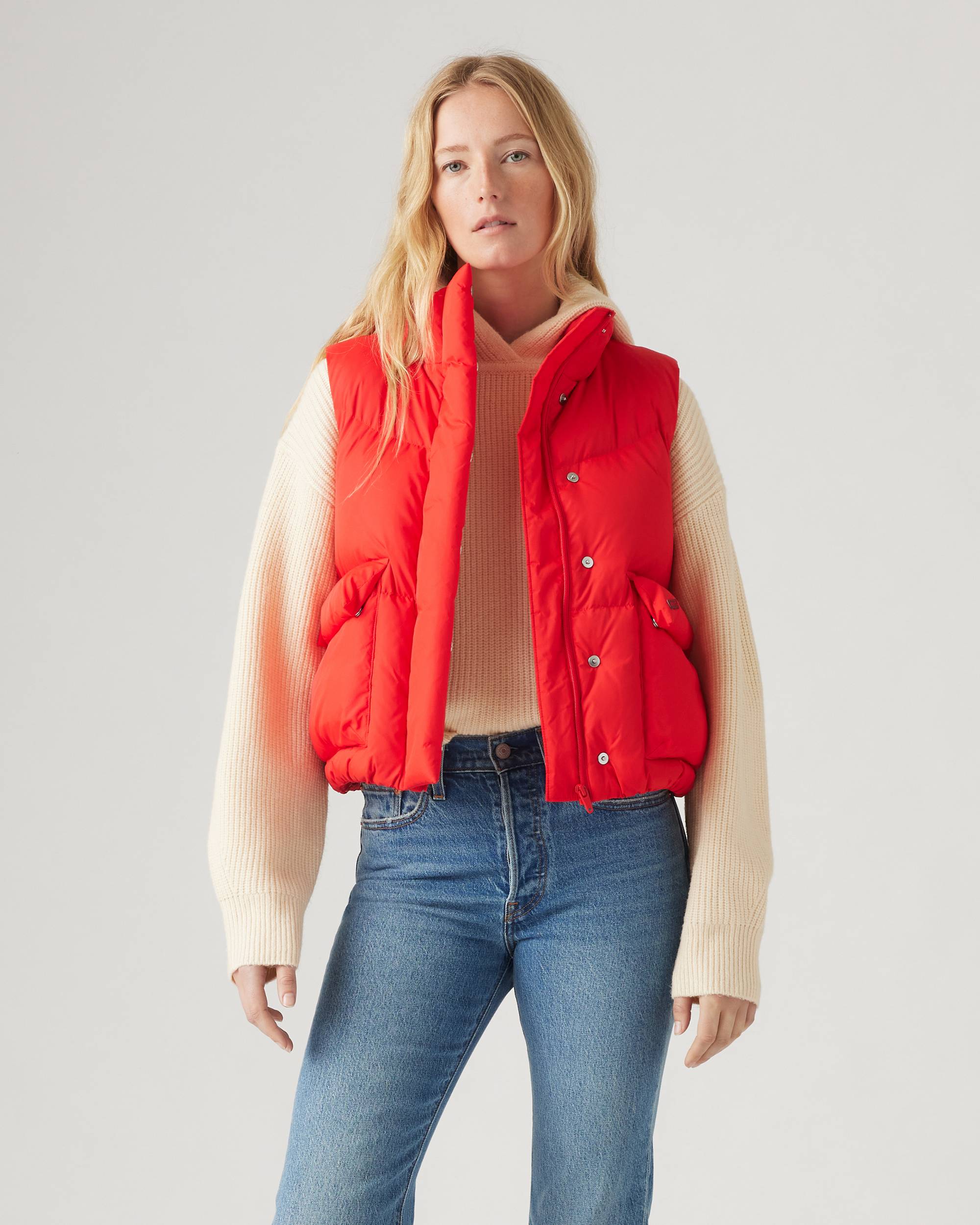 Western Bubble Puffer Vest - Red | Levi's® US Western Bubble Puffer Vest - Red | Levi's® US