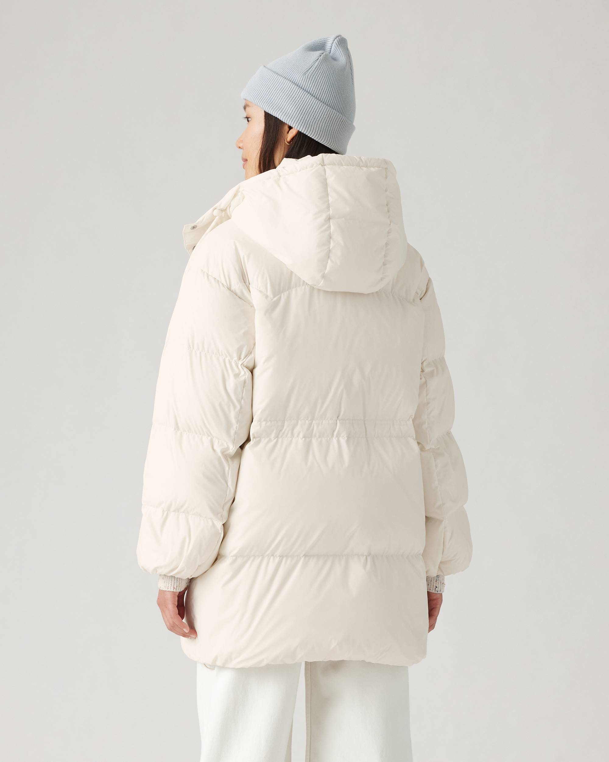 Western Midi Bubble Puffer Jacket - White | Levi's® US Western Midi Bubble Puffer Jacket - White | Levi's® US