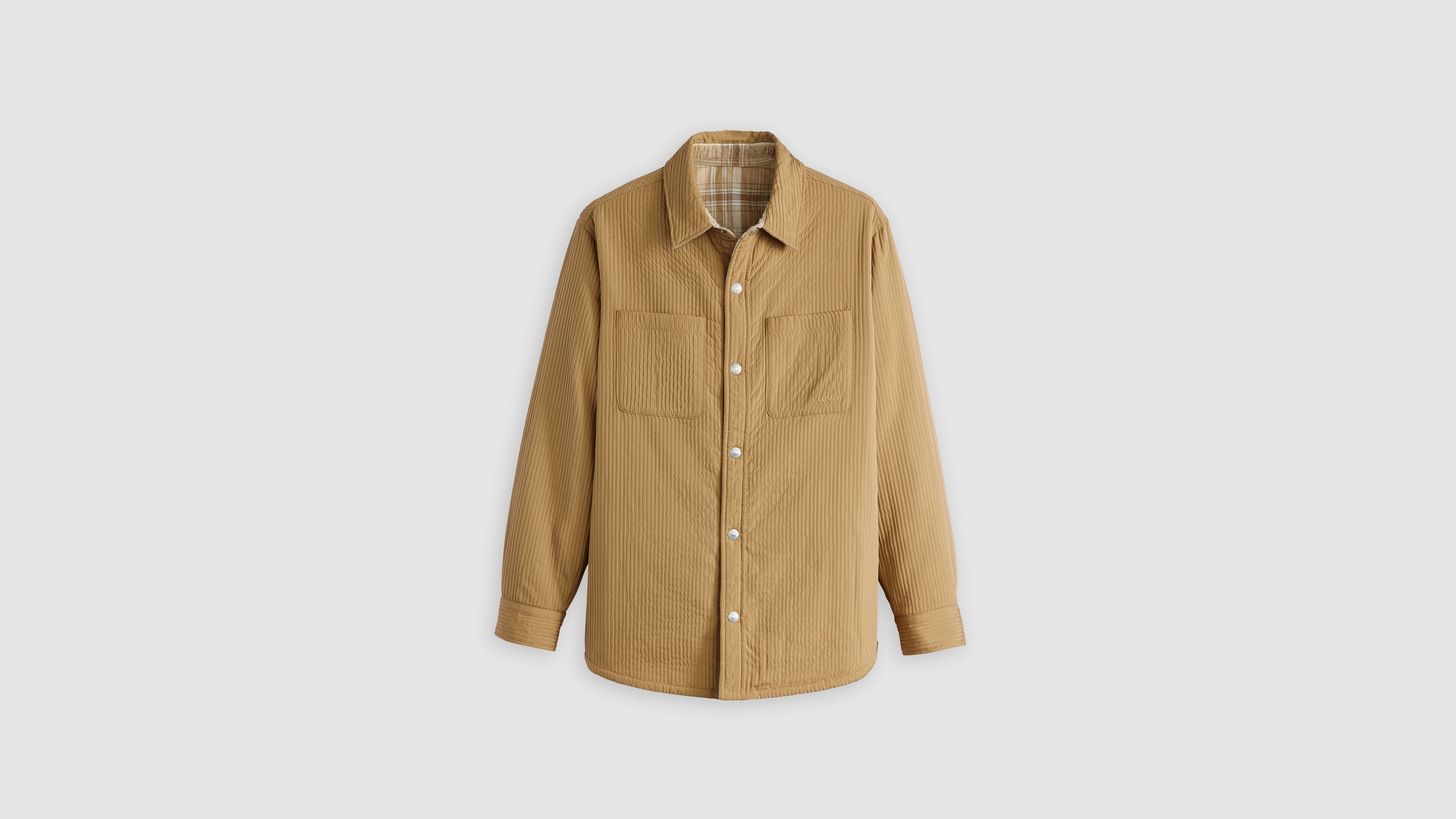 Levi's Bryant Padded Reversible Overshirt In Brown