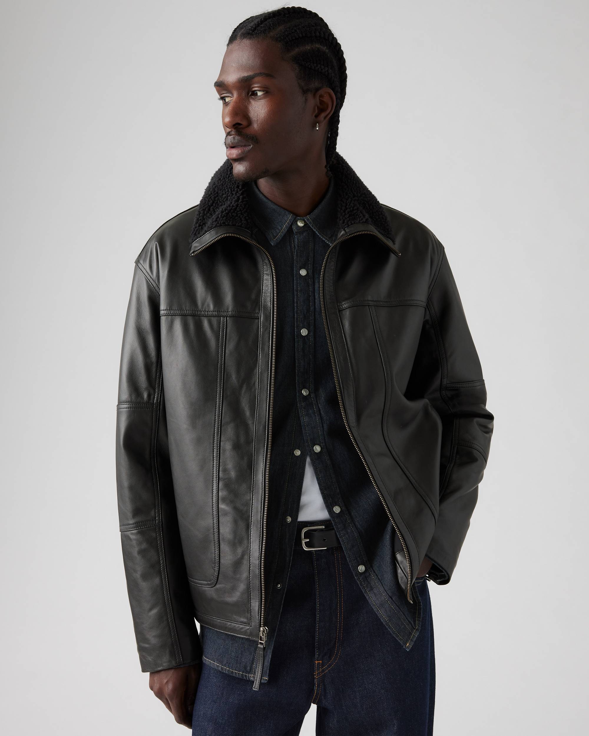 Cruz Leather Sherpa Jacket - Black | Levi's® US Cruz Leather Sherpa Jacket - Black | Levi's® US