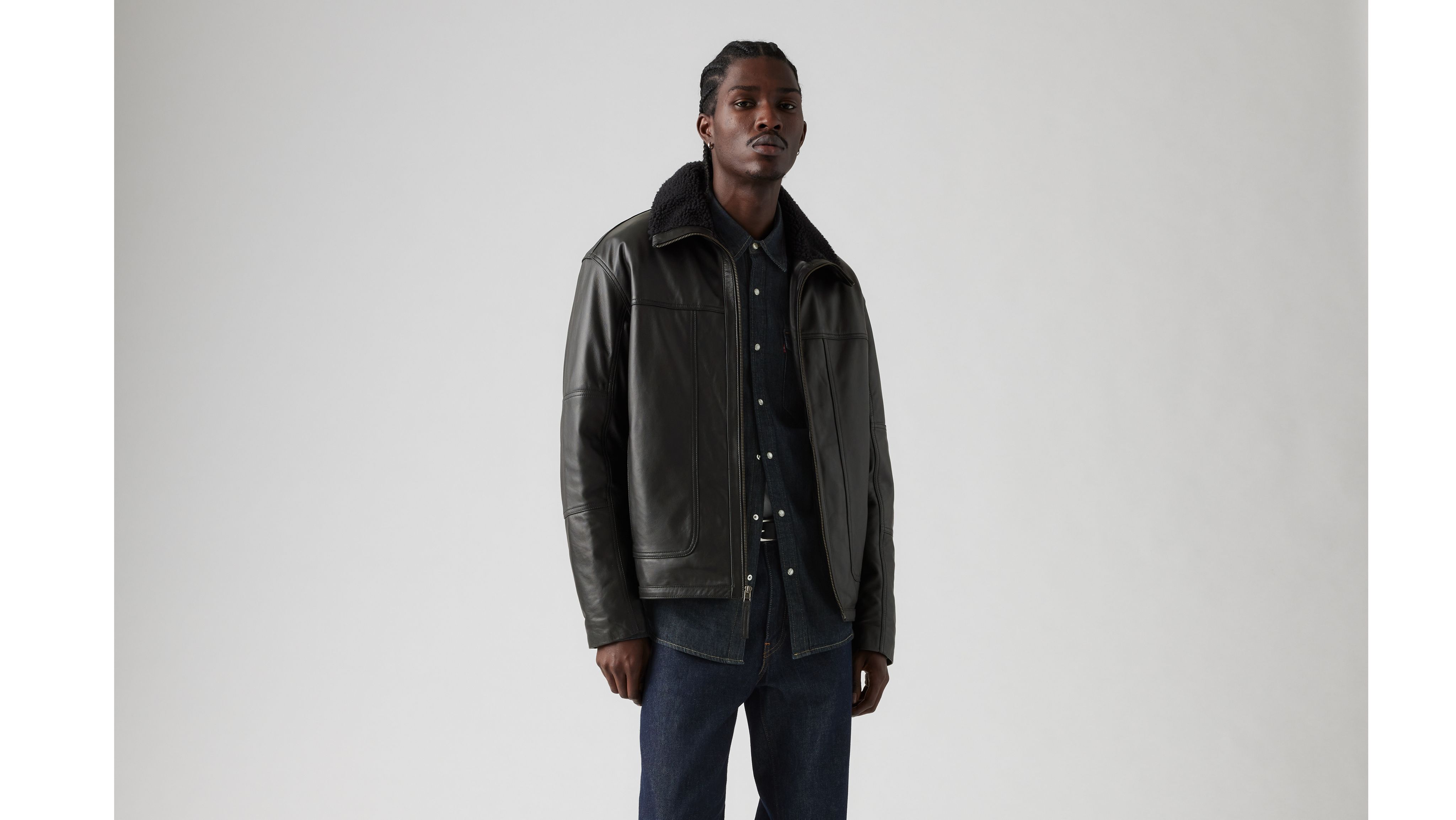 Cruz Leather Sherpa Jacket 2