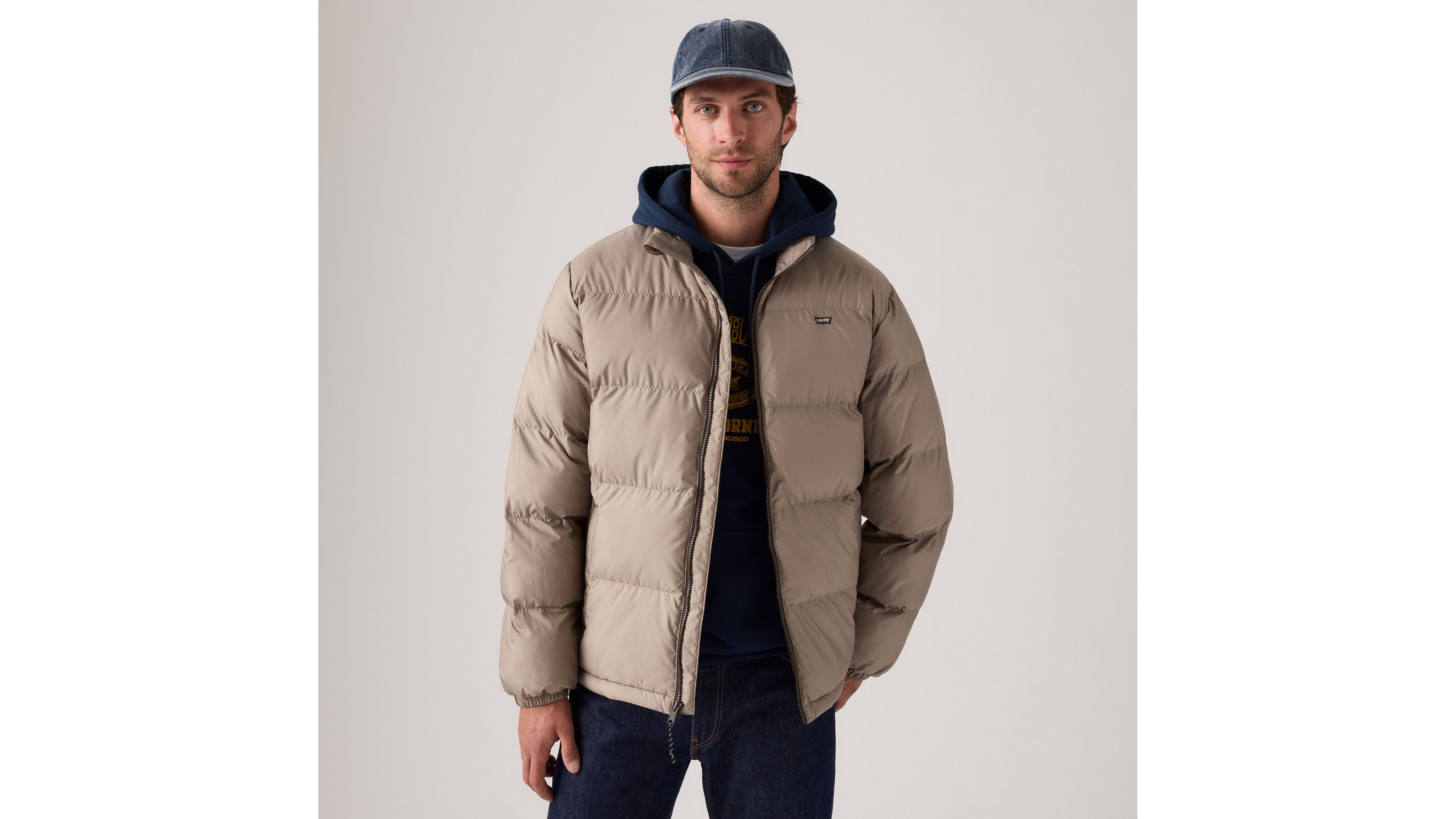 Levi's Piedmont Short Puffer Jacket In Brown