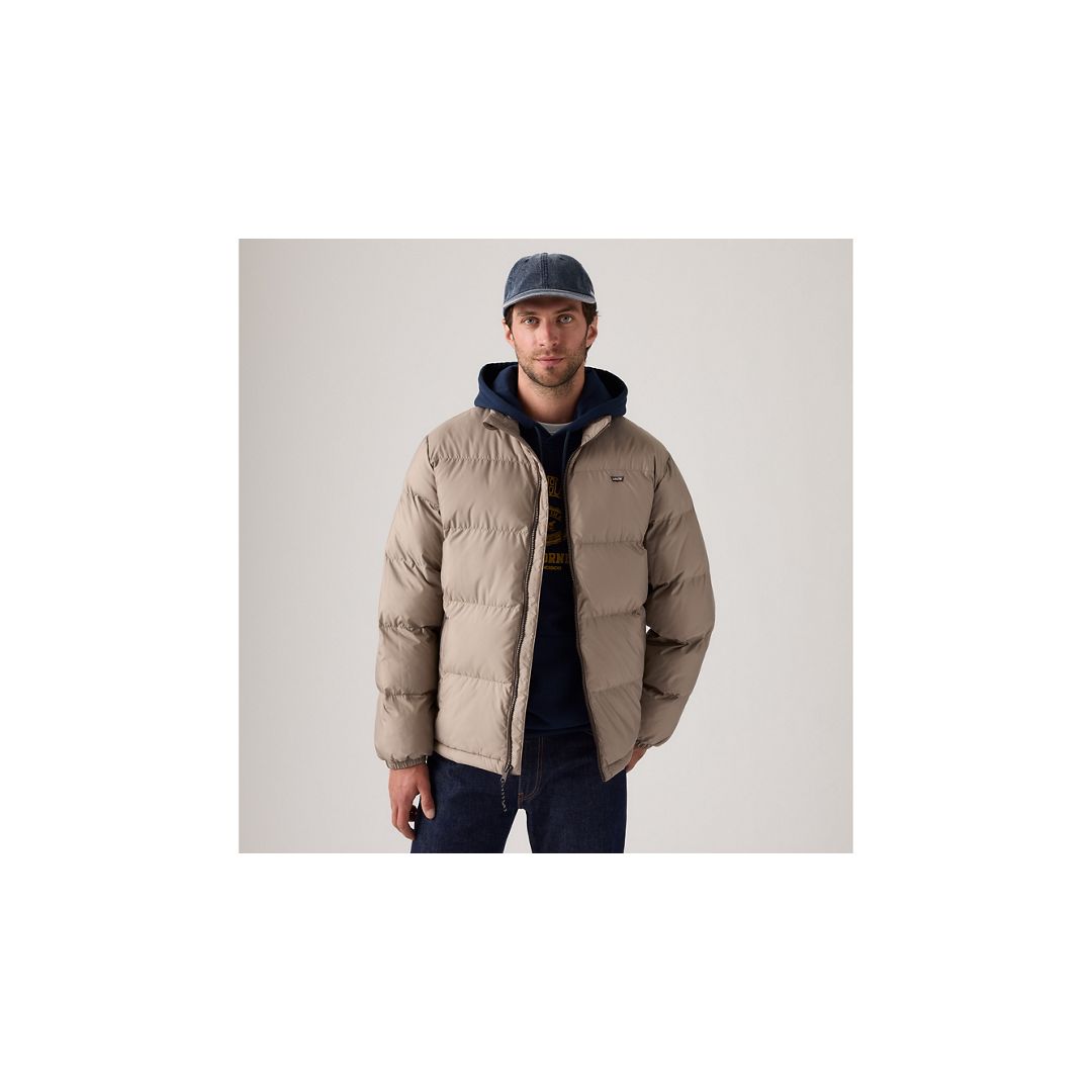 Levi's Piedmont Short Puffer Jacket In Brown