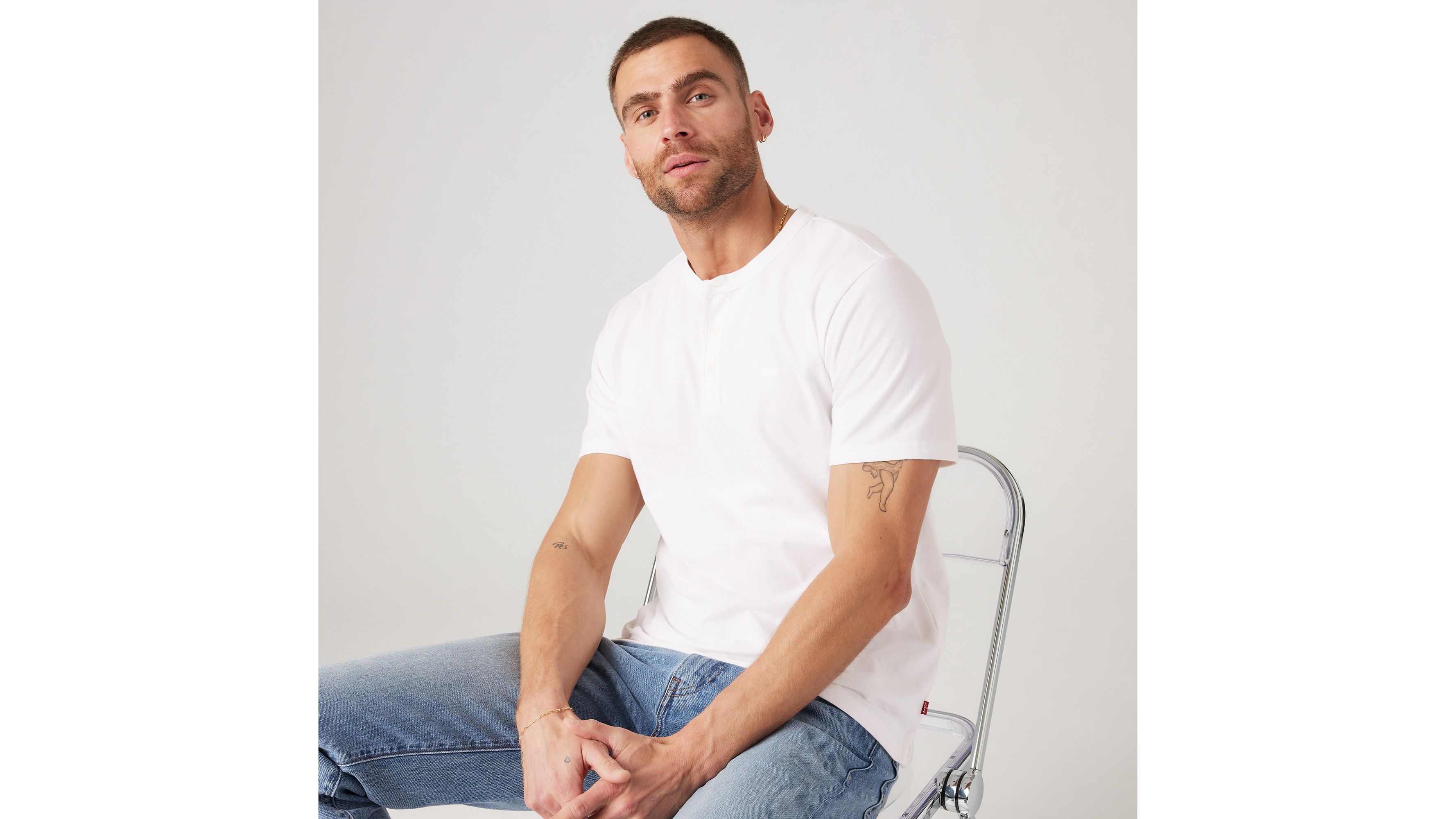 Short Sleeve Housemark Henley 3