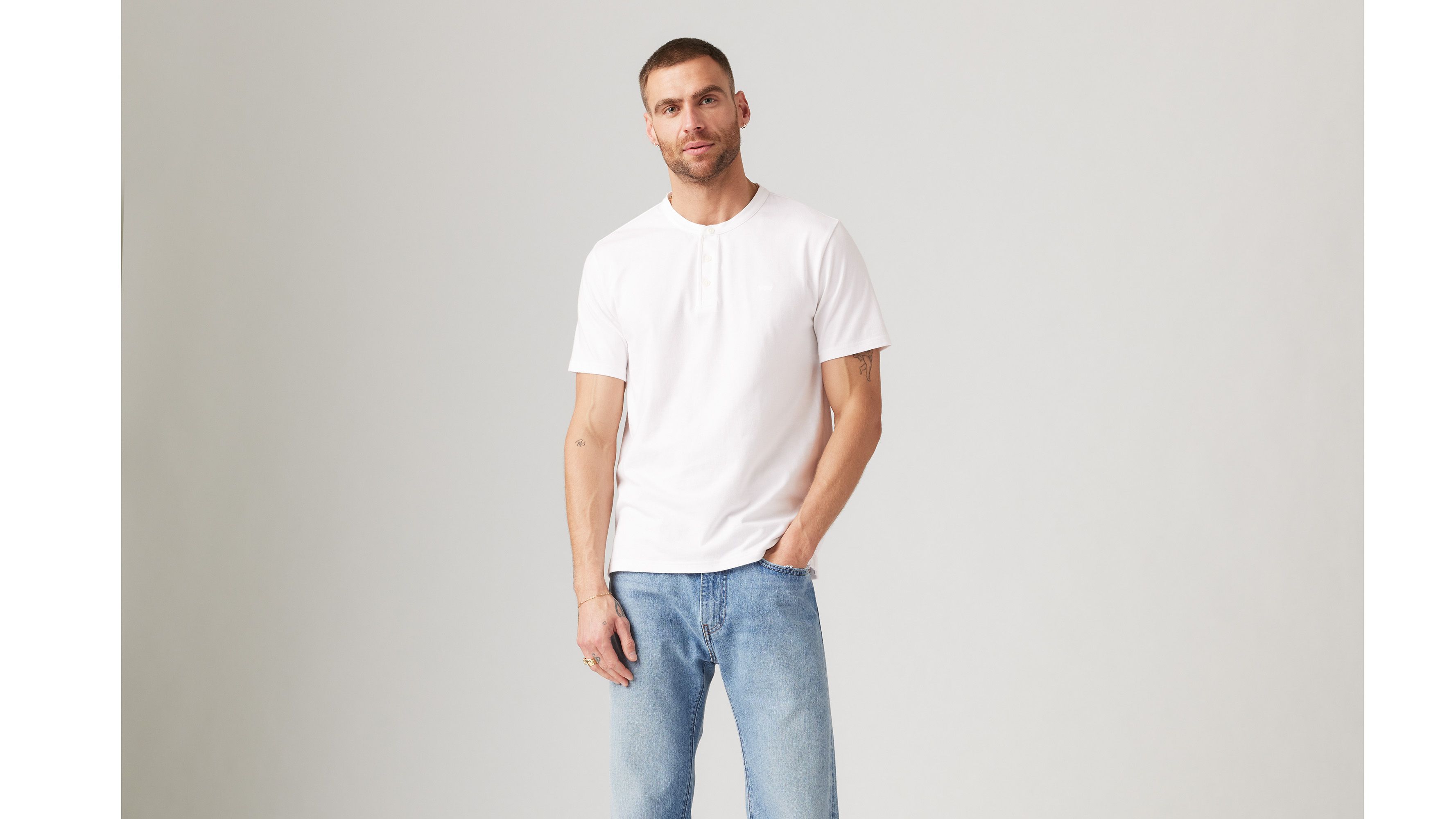 Short Sleeve Housemark Henley 1