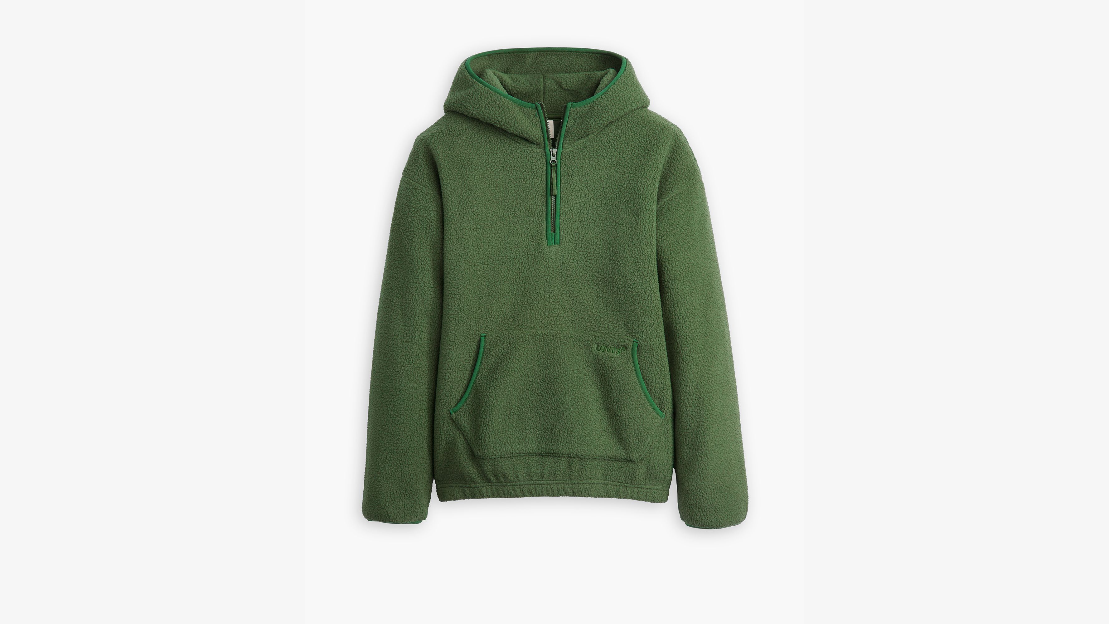 Hooded Sherpa Pullover Green Levi s GB