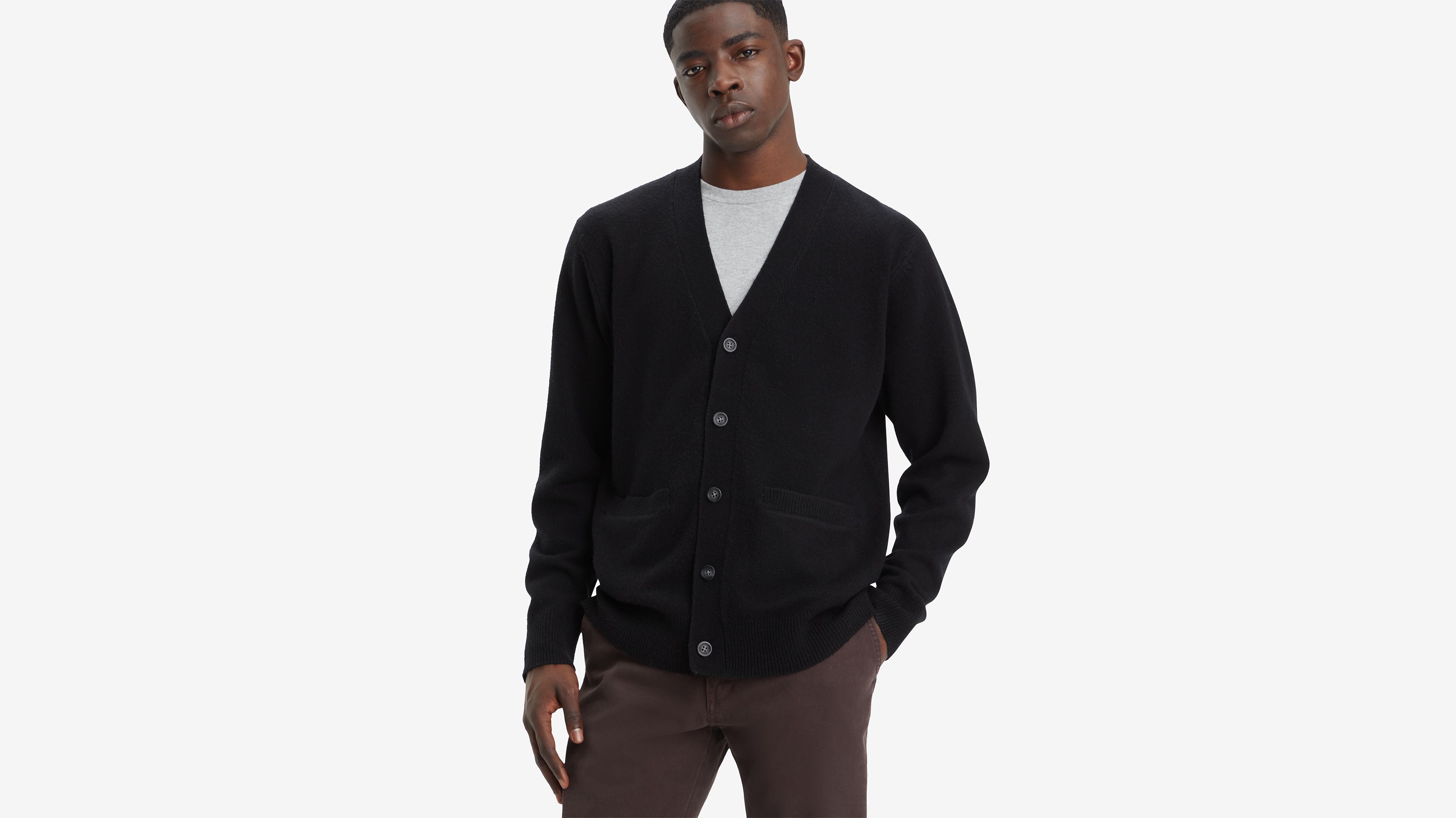 Levi's Richmond Cardigan In Pirate Black