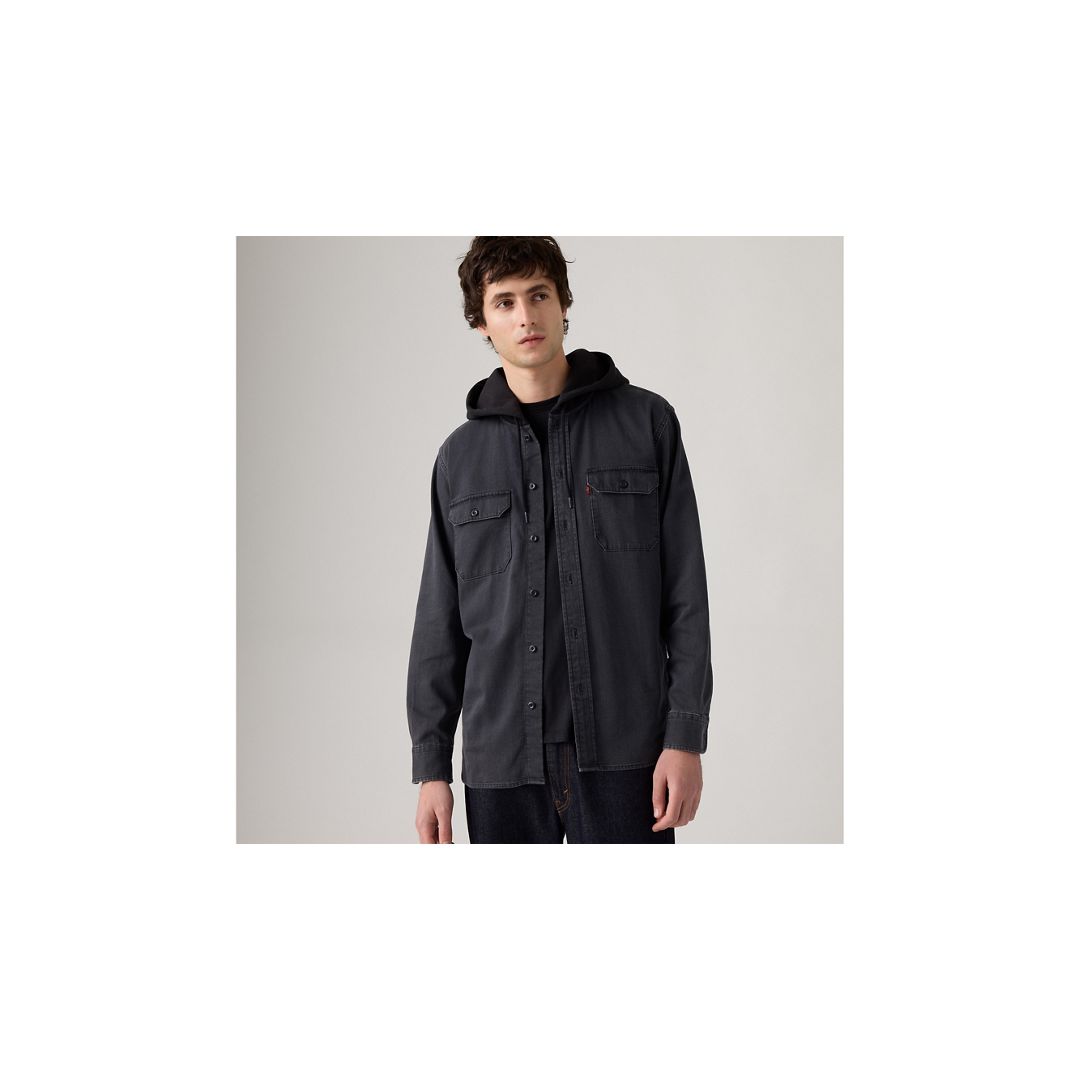 Levi's Hooded Classic Worker Shirt In Multi