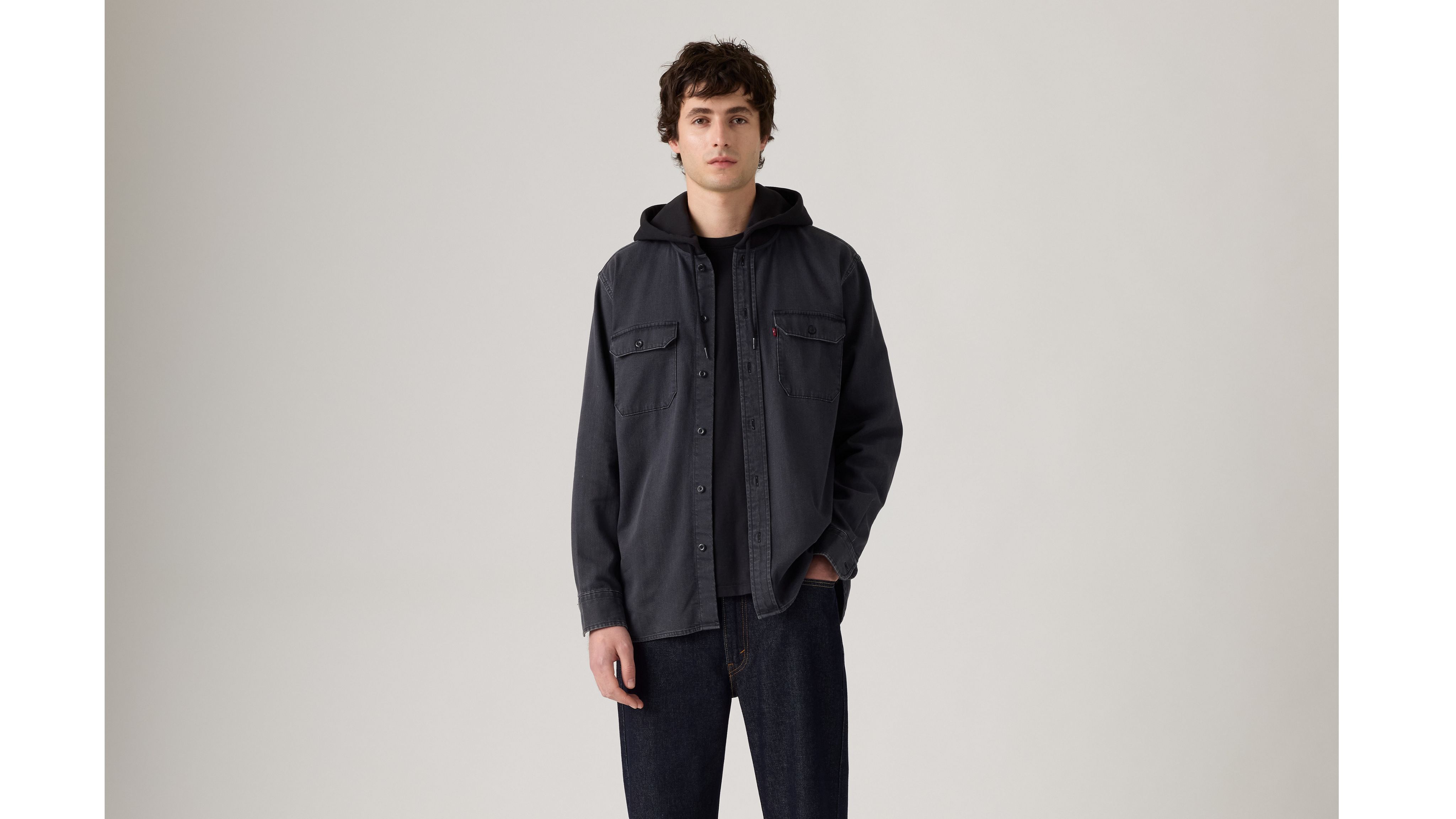Levi's Hooded Classic Worker Shirt In Multi