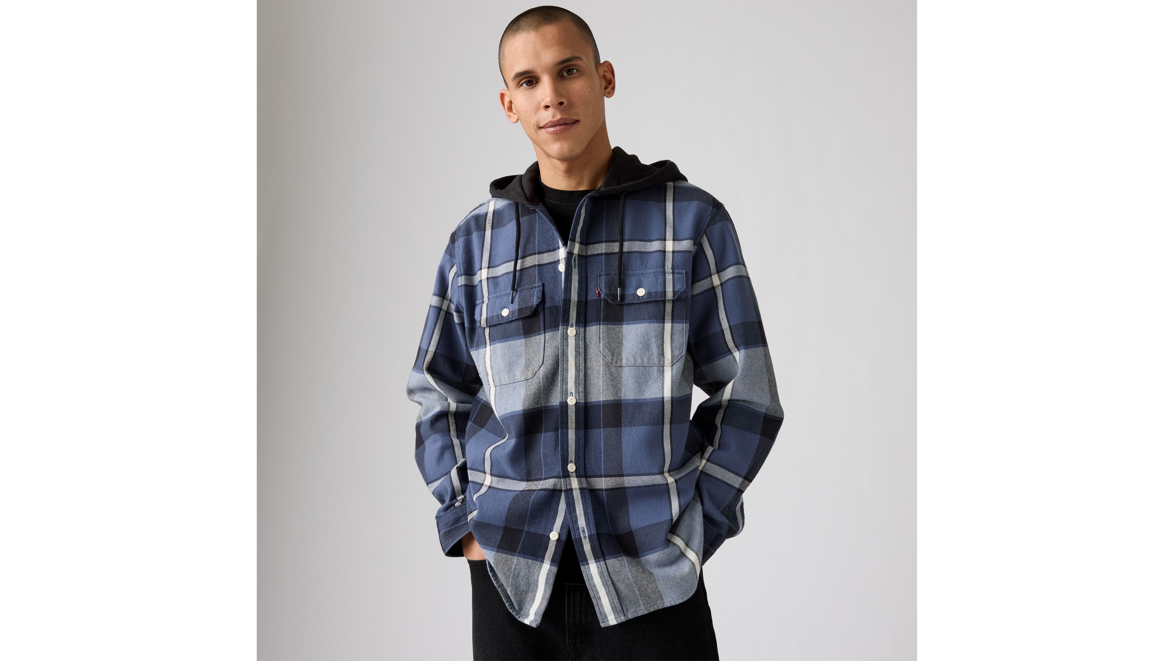 Levi's Hooded Classic Worker Shirt In Multi