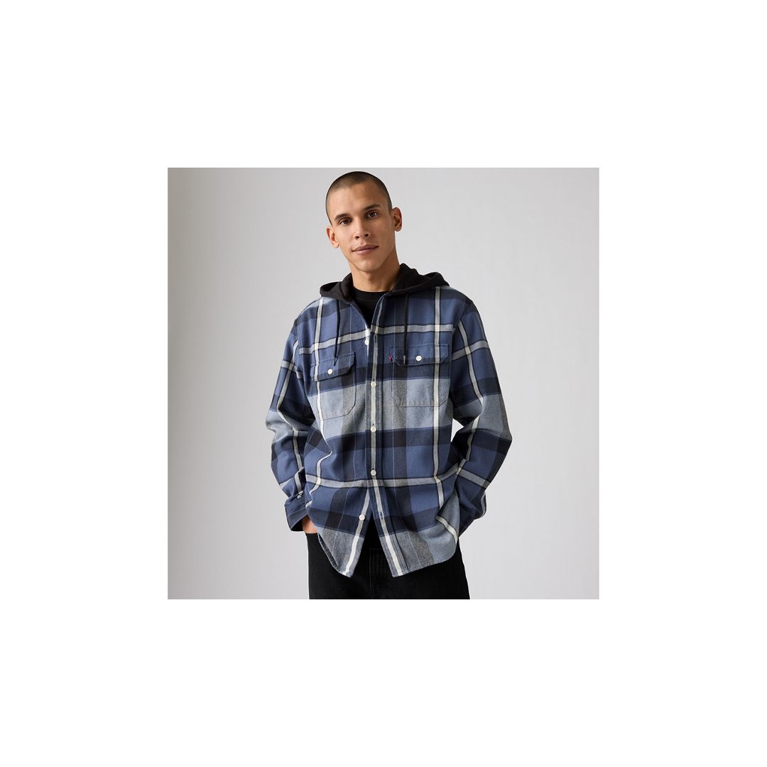 Levi's Hooded Classic Worker Shirt In Multi