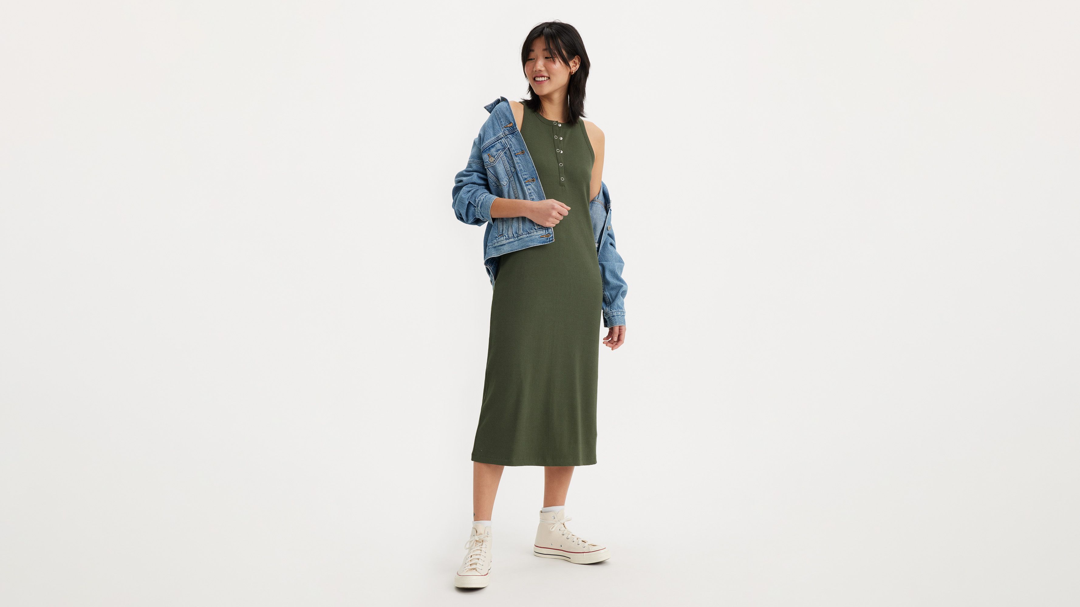 ◆Since Then◆ Evely ruffle tank top dress RUFFLED SLEEVELESS LONG DRESS