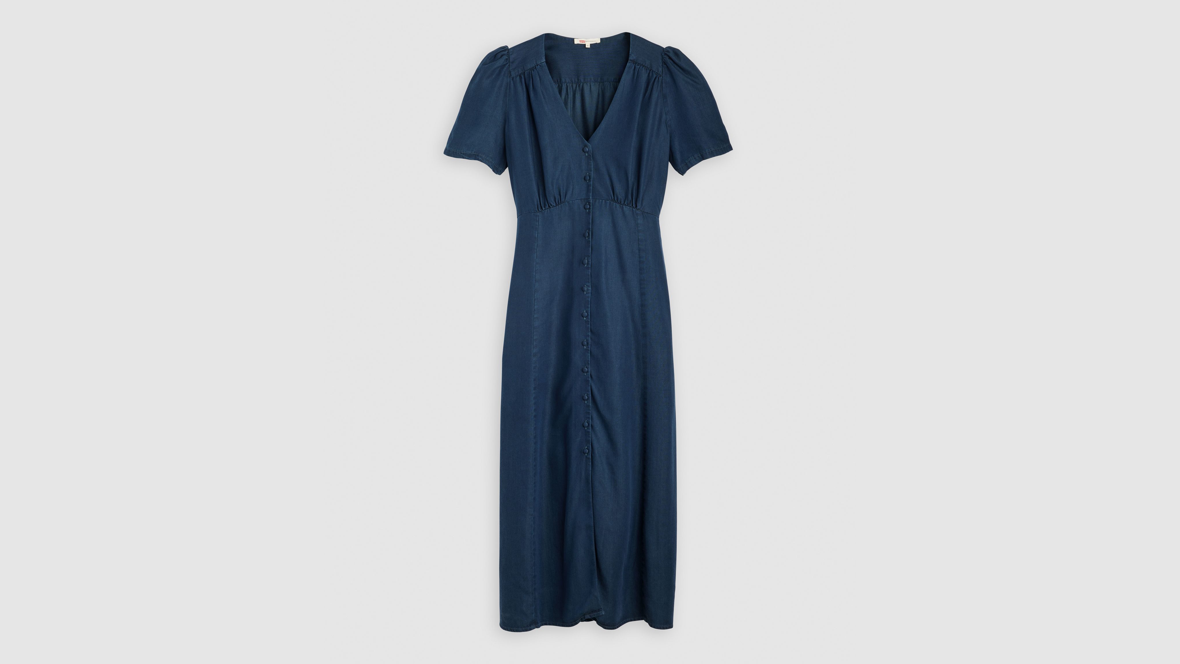 Levi's Sarina Short-sleeve Midi Dress In Blue