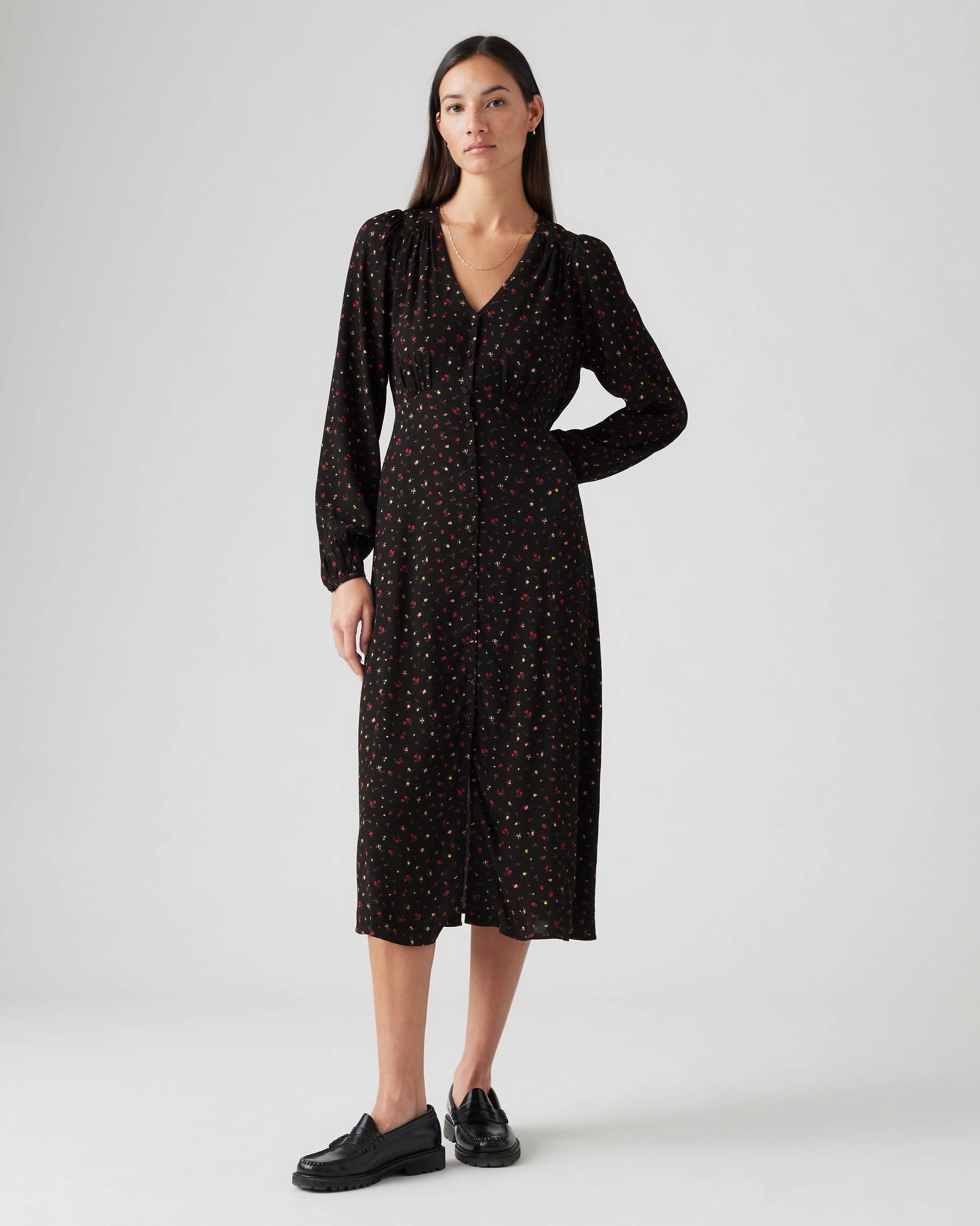 Sarina Long Sleeve Midi Dress - Multi-color | Levi's® US Sarina Long Sleeve Midi Dress - Multi-color | Levi's® US