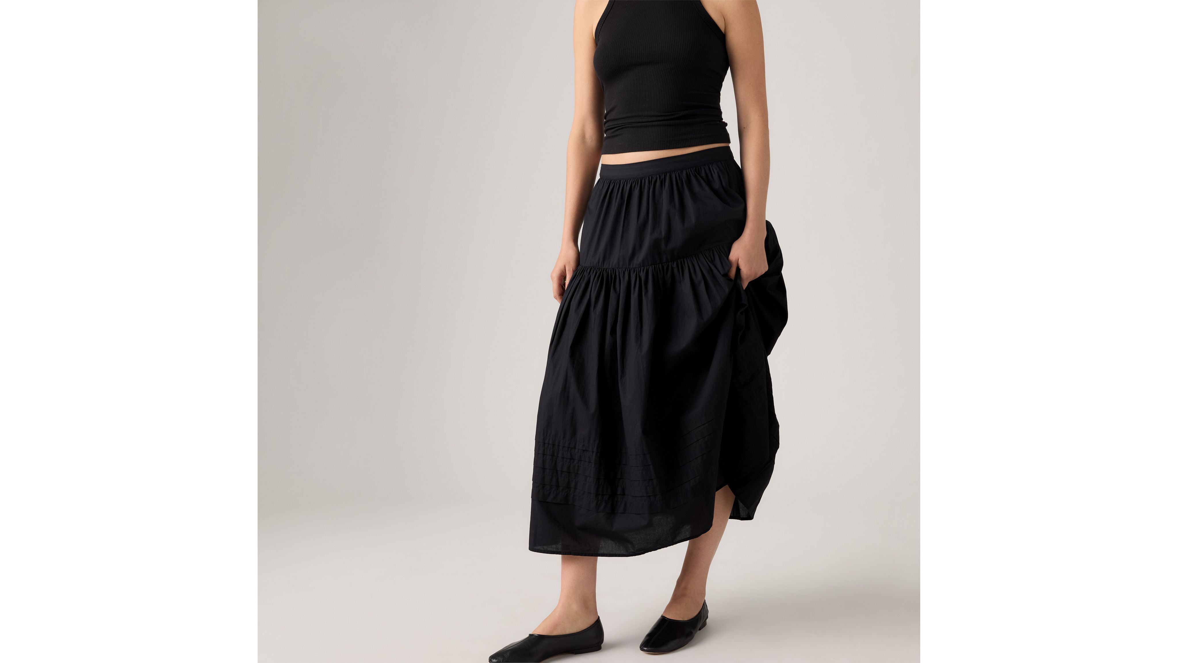 Levi's Becca Tiered Skirt In Black