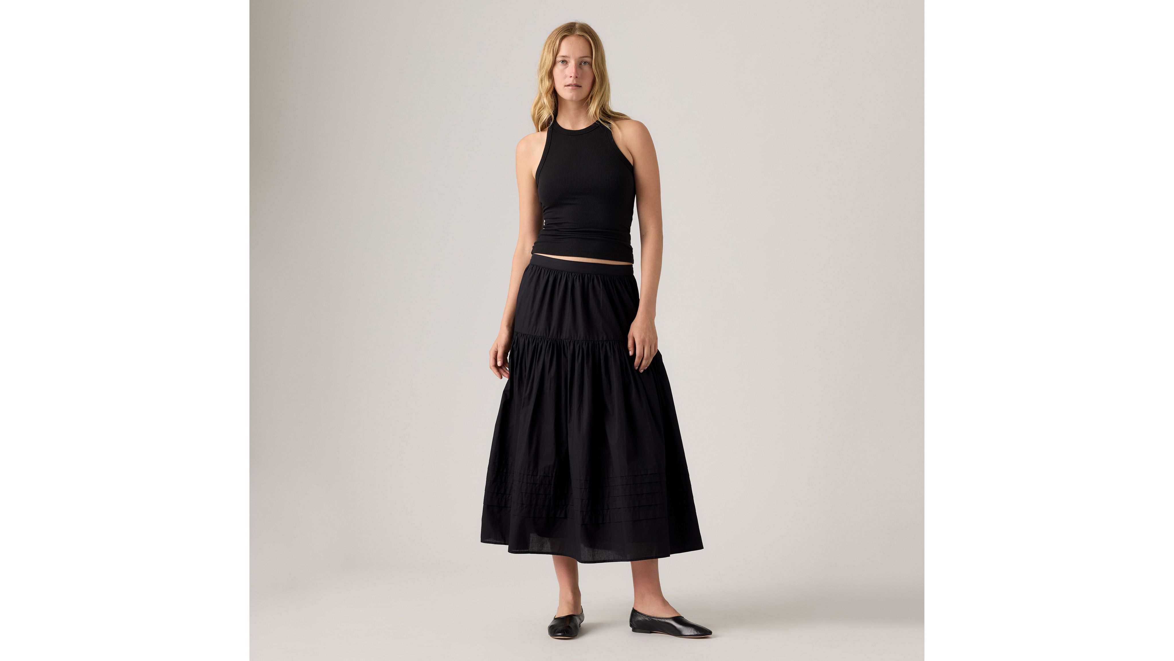 Levi's Becca Tiered Skirt In Black