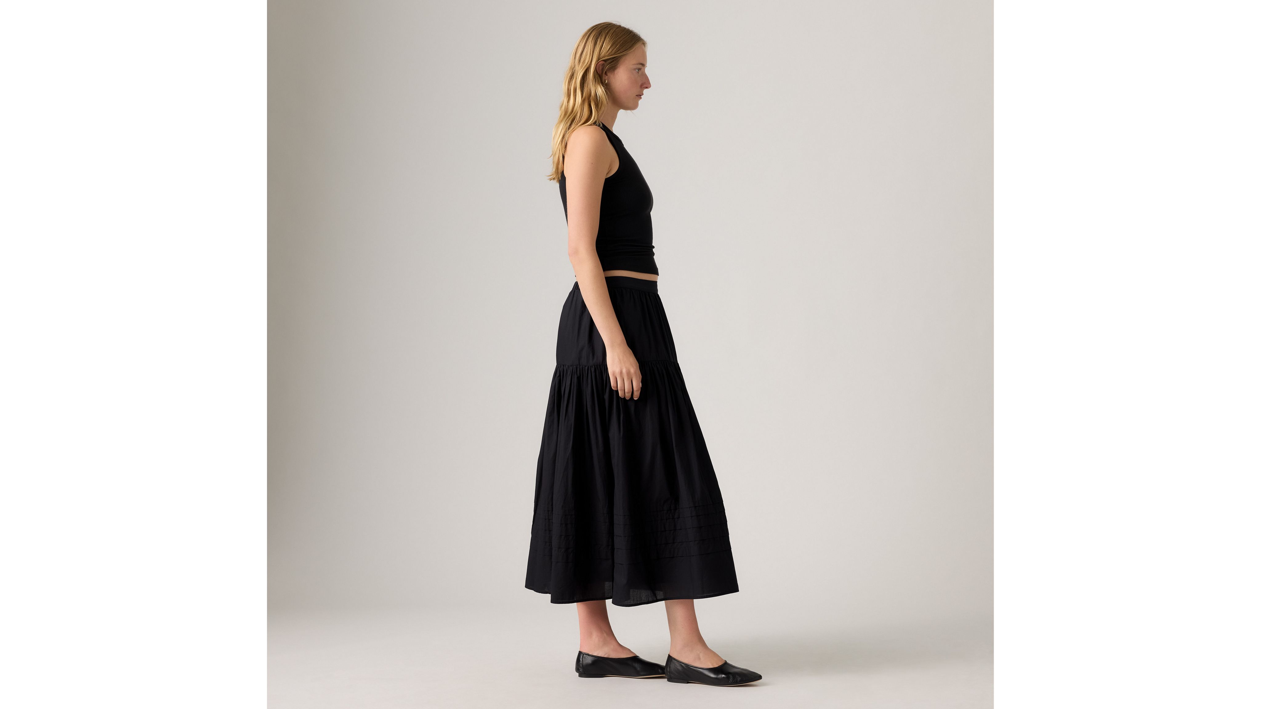 Levi's Becca Tiered Skirt In Black