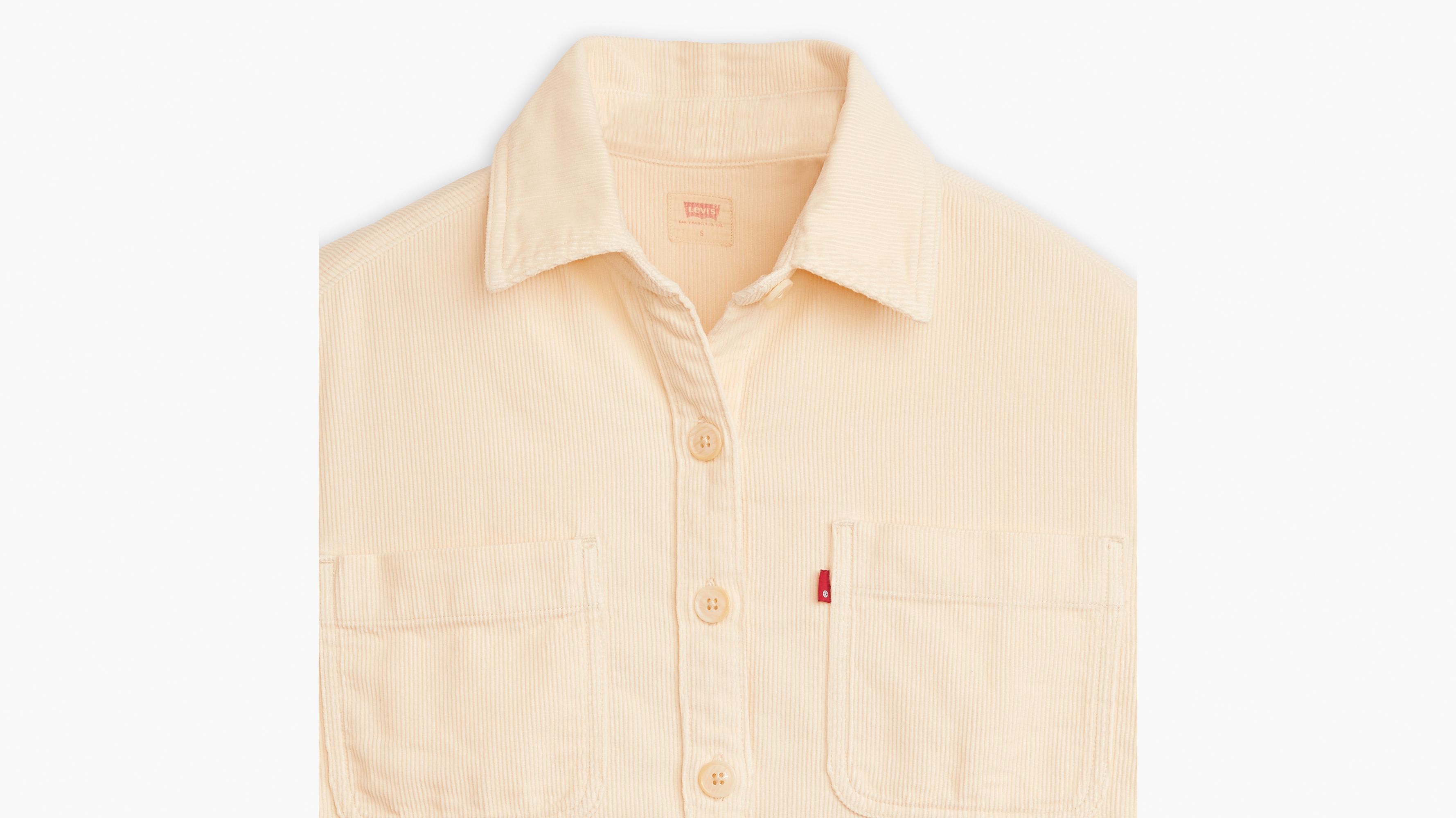 Levi's Orion Corduroy Overshirt In White Swan