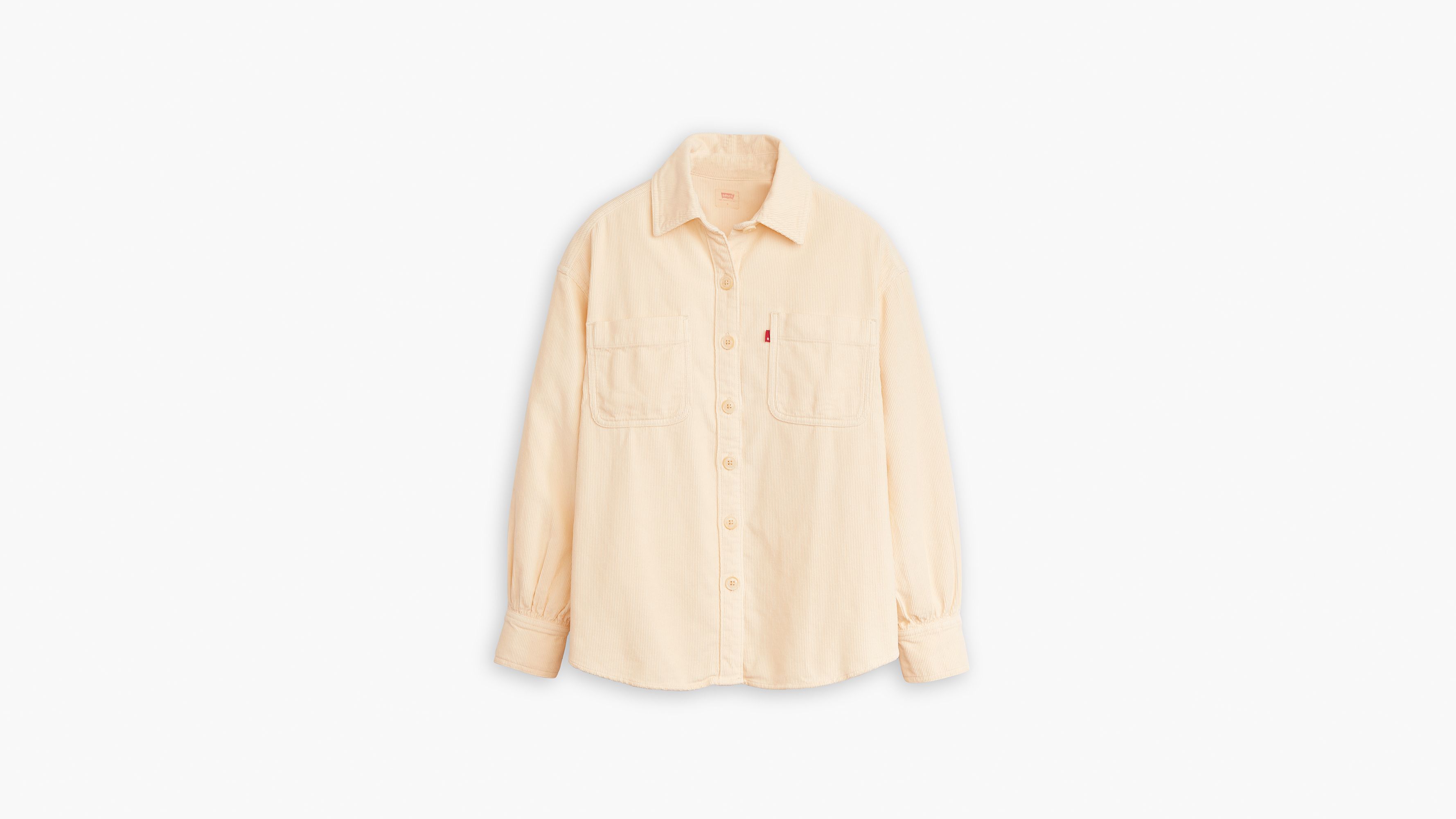 Levi's Orion Corduroy Overshirt In White Swan
