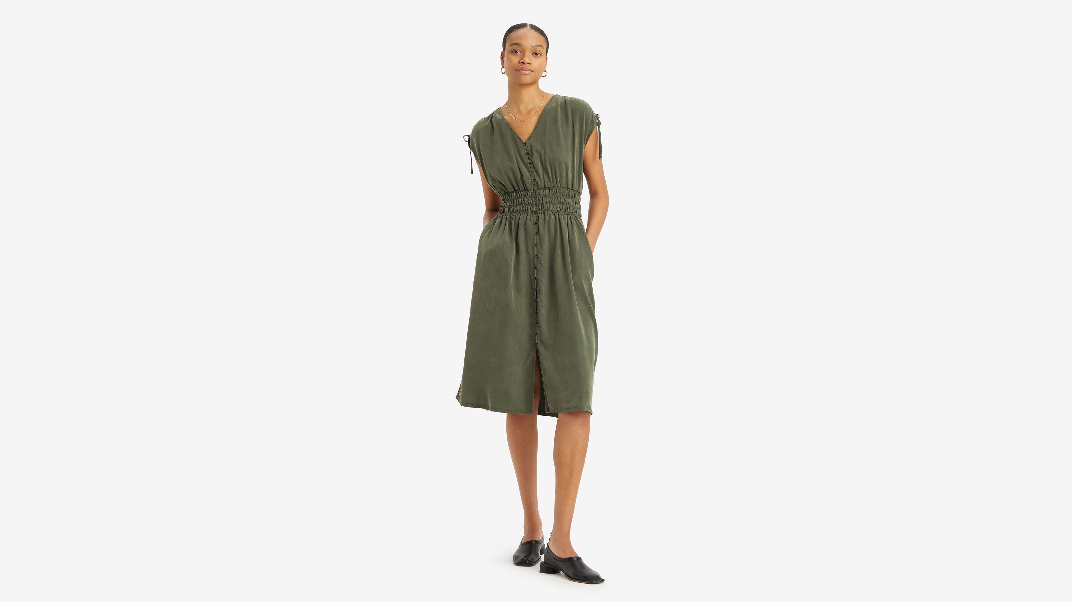 robe mi longue betty vert / deep depths