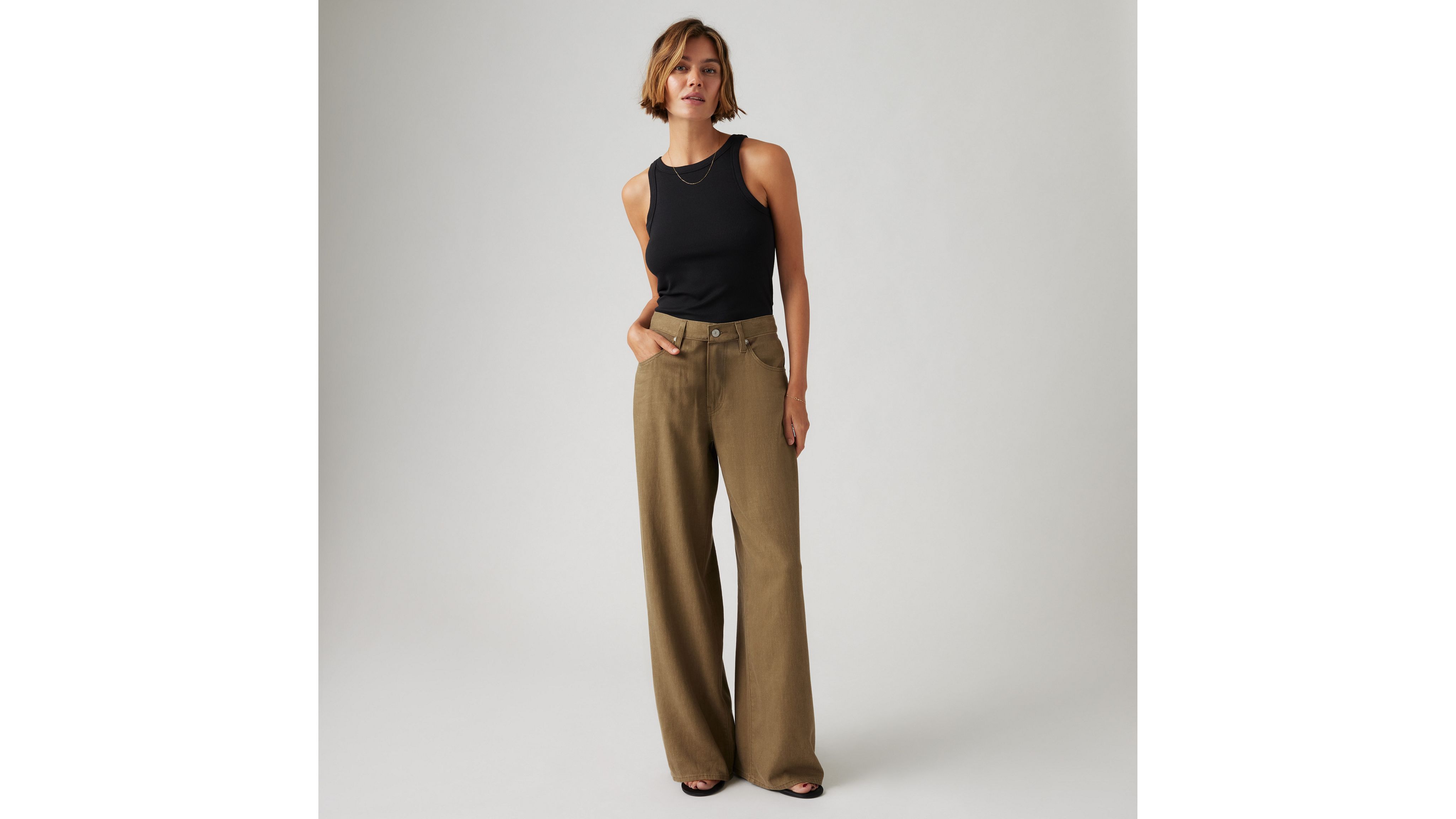 Levi's XL Baggy Straight Linen Blend Women's Pants 28x29