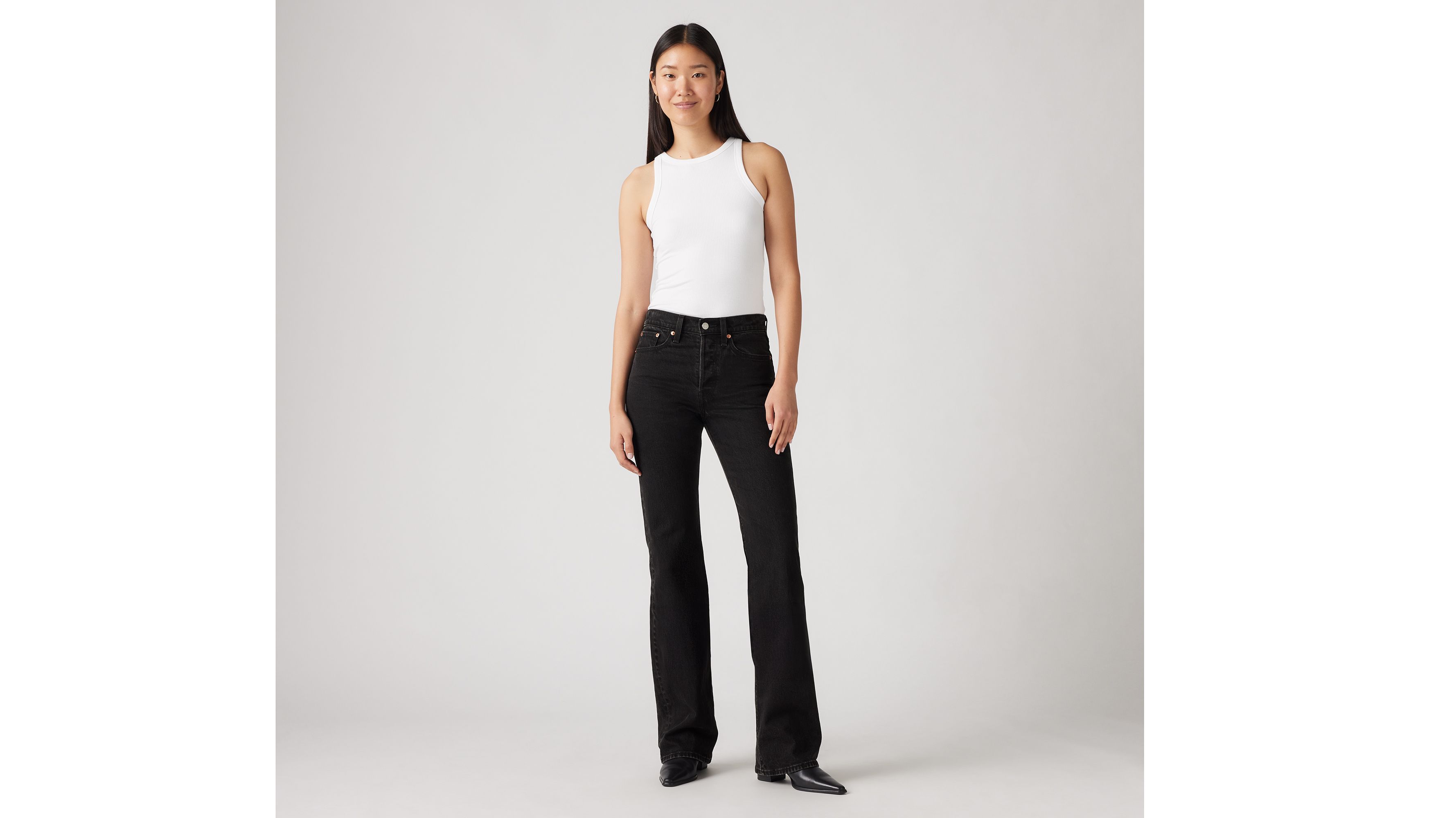 Levi's Dad Black Denim High Rise Jeans In The Zone
