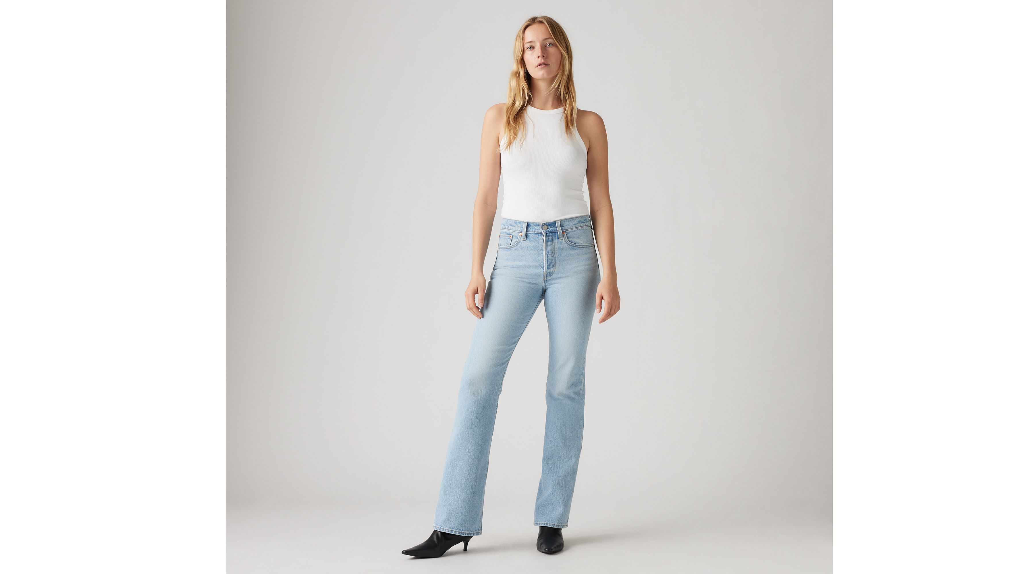 Levi's 726 High-rise Flare Flip Through Flare Jean In Light Wash