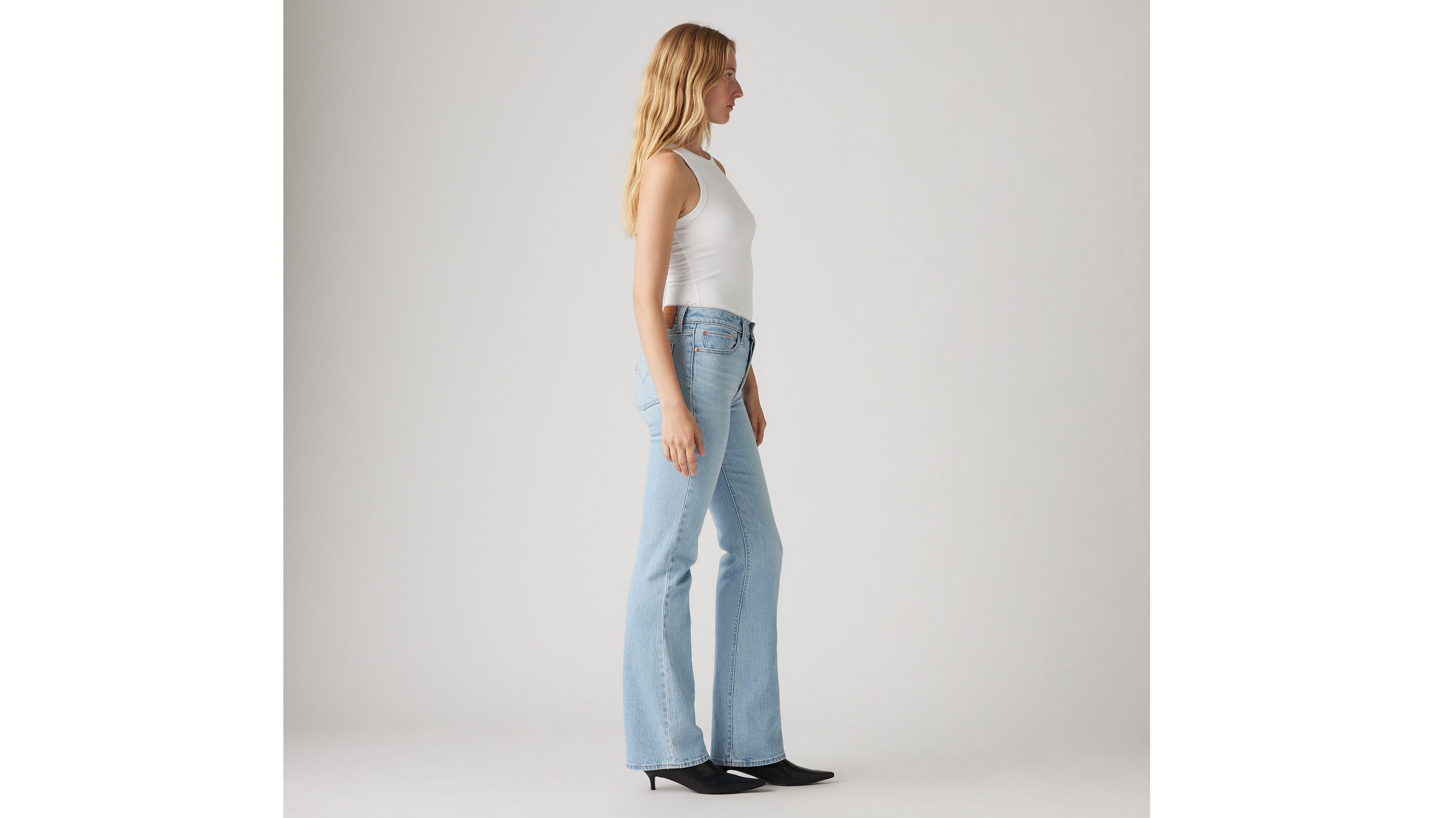 Levi's 726 High-rise Flare Flip Through Flare Jean In Light Wash