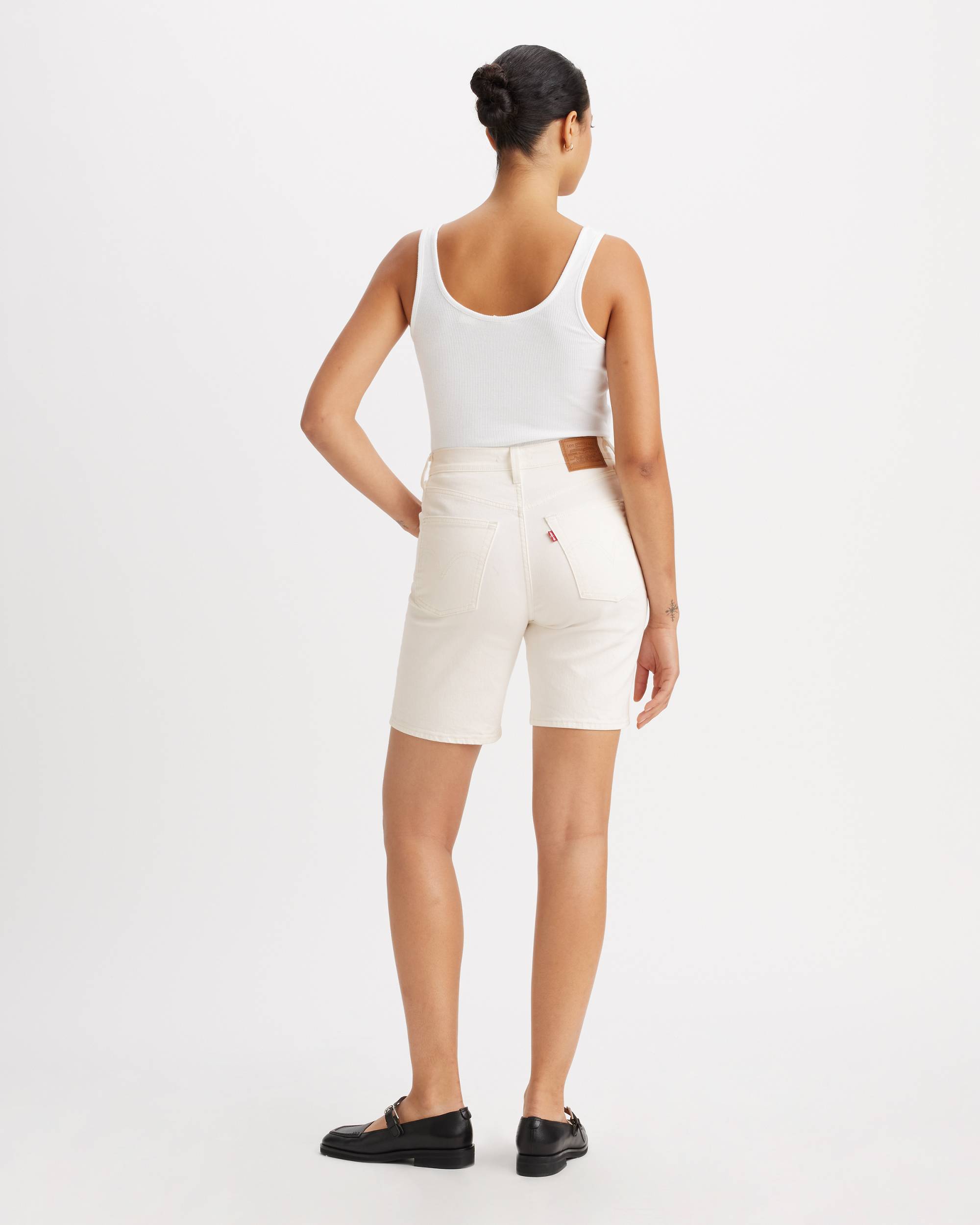 Ribcage Bermuda Women's Shorts - White | Levi's® US Ribcage Bermuda Women's Shorts - White | Levi's® US