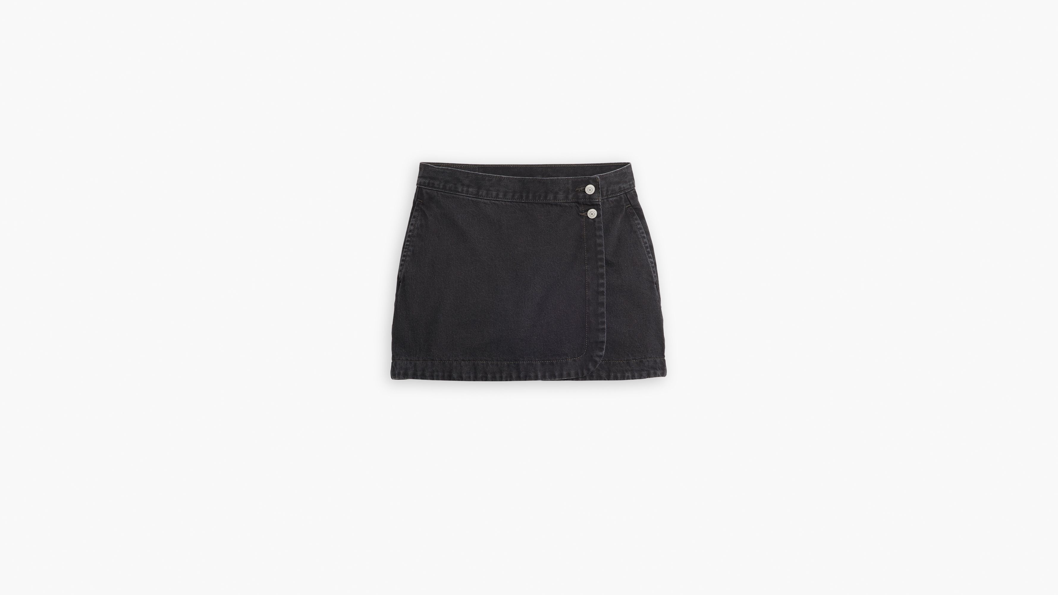 【送料&関税込】Levi's Black Cotton Mini Skirt Mini Flounce Skirt - Black | Levi's® US