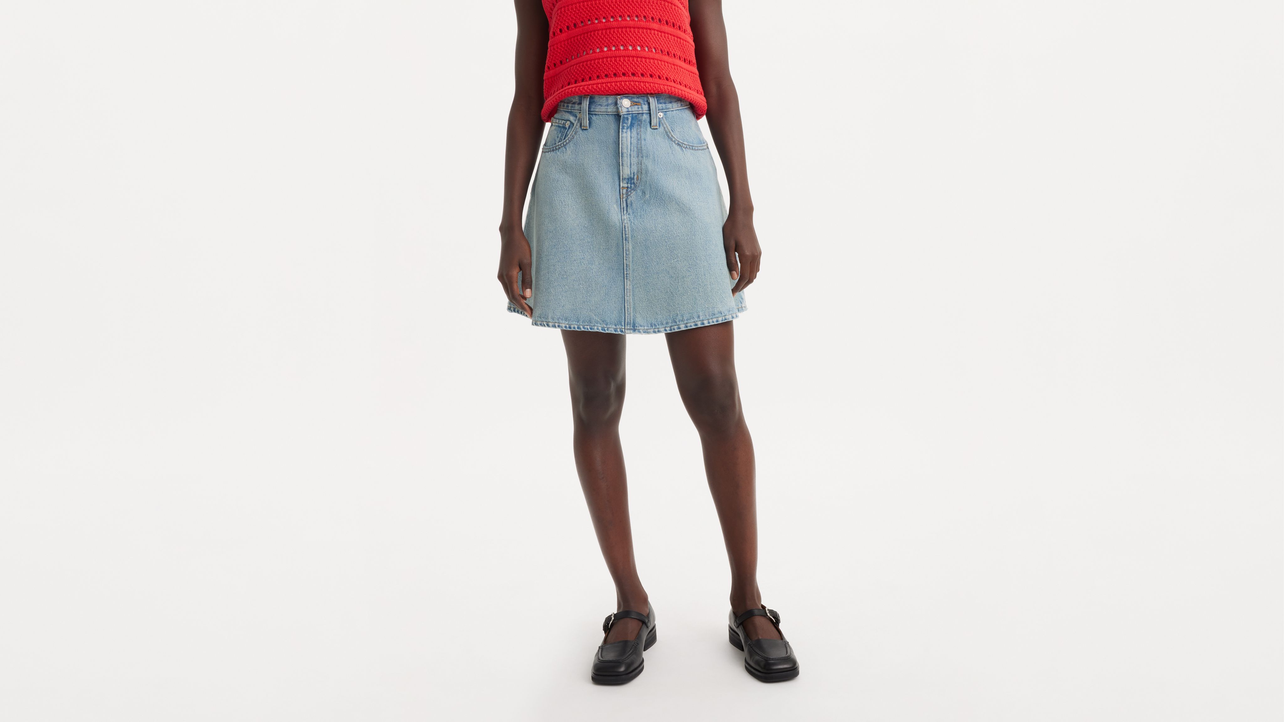 Levi's Mini Flounce Skirt In Blue