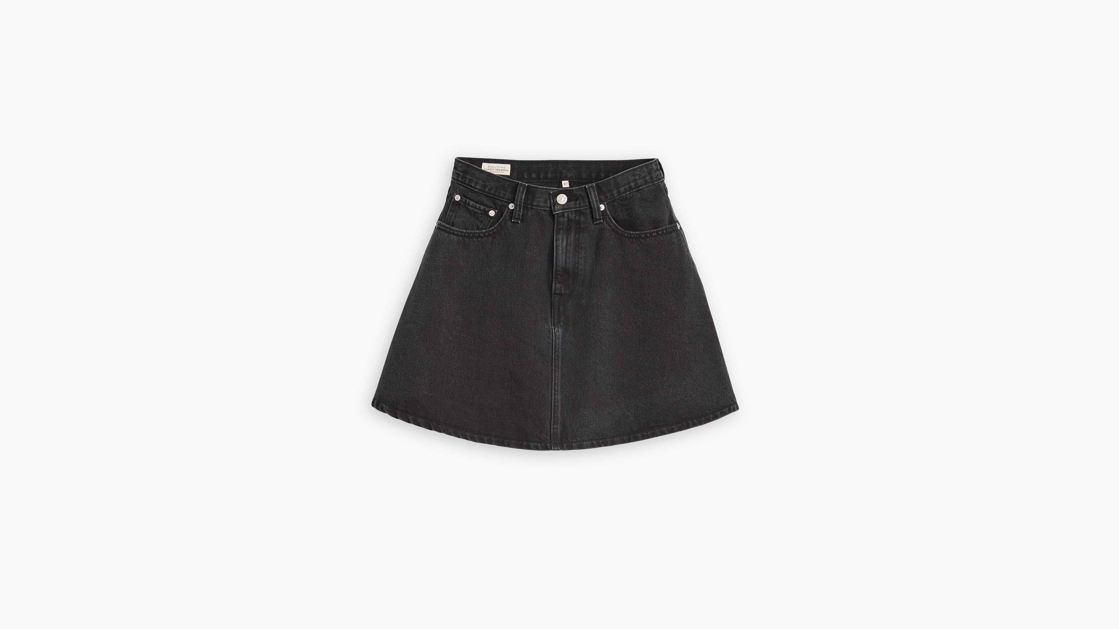 【送料&関税込】Levi's Black Cotton Mini Skirt Mini Flounce Skirt - Black | Levi's® US