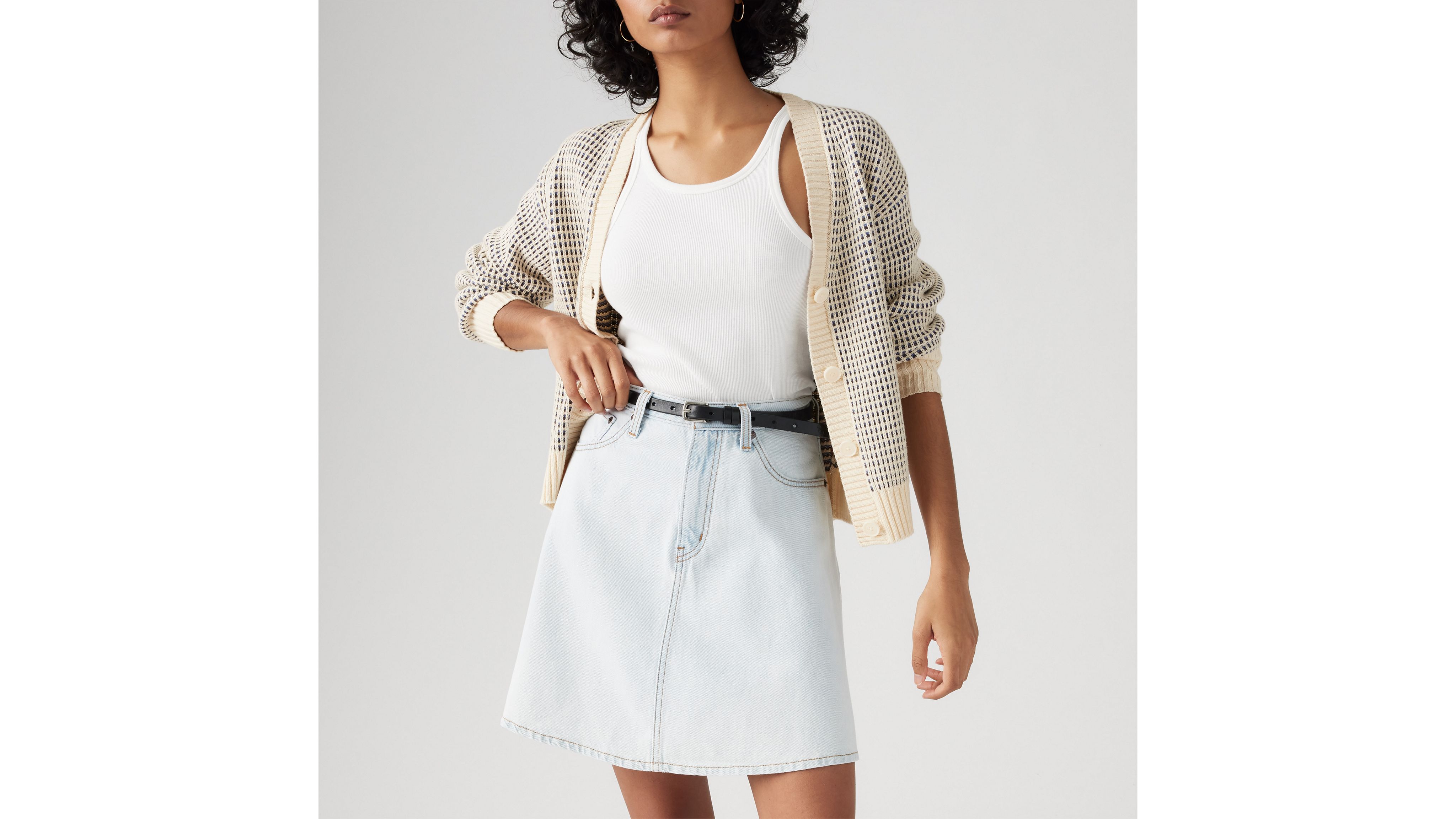 Levi's Mini Flounce Skirt In Crane Pond