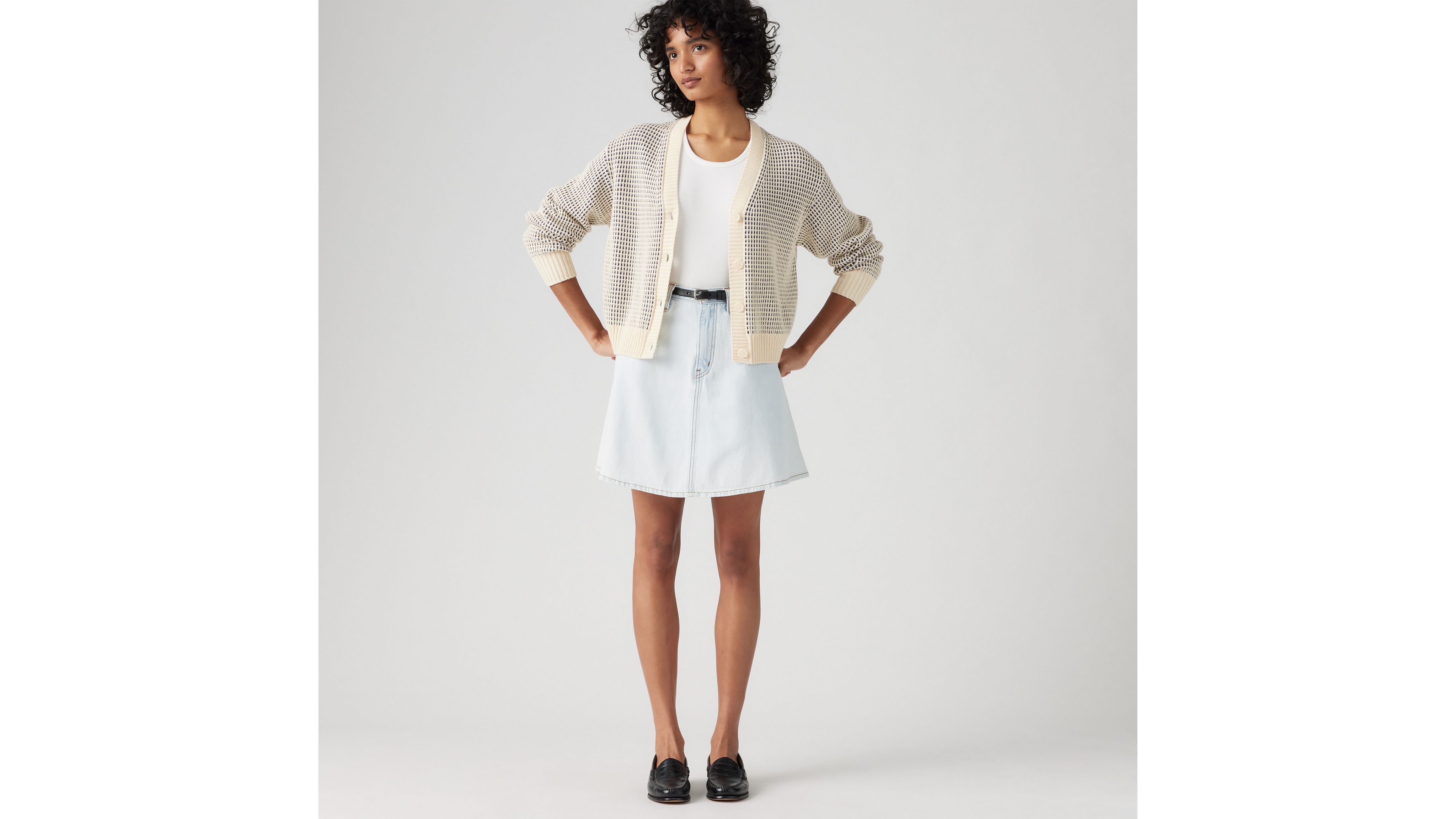 Levi's Mini Flounce Skirt In Crane Pond