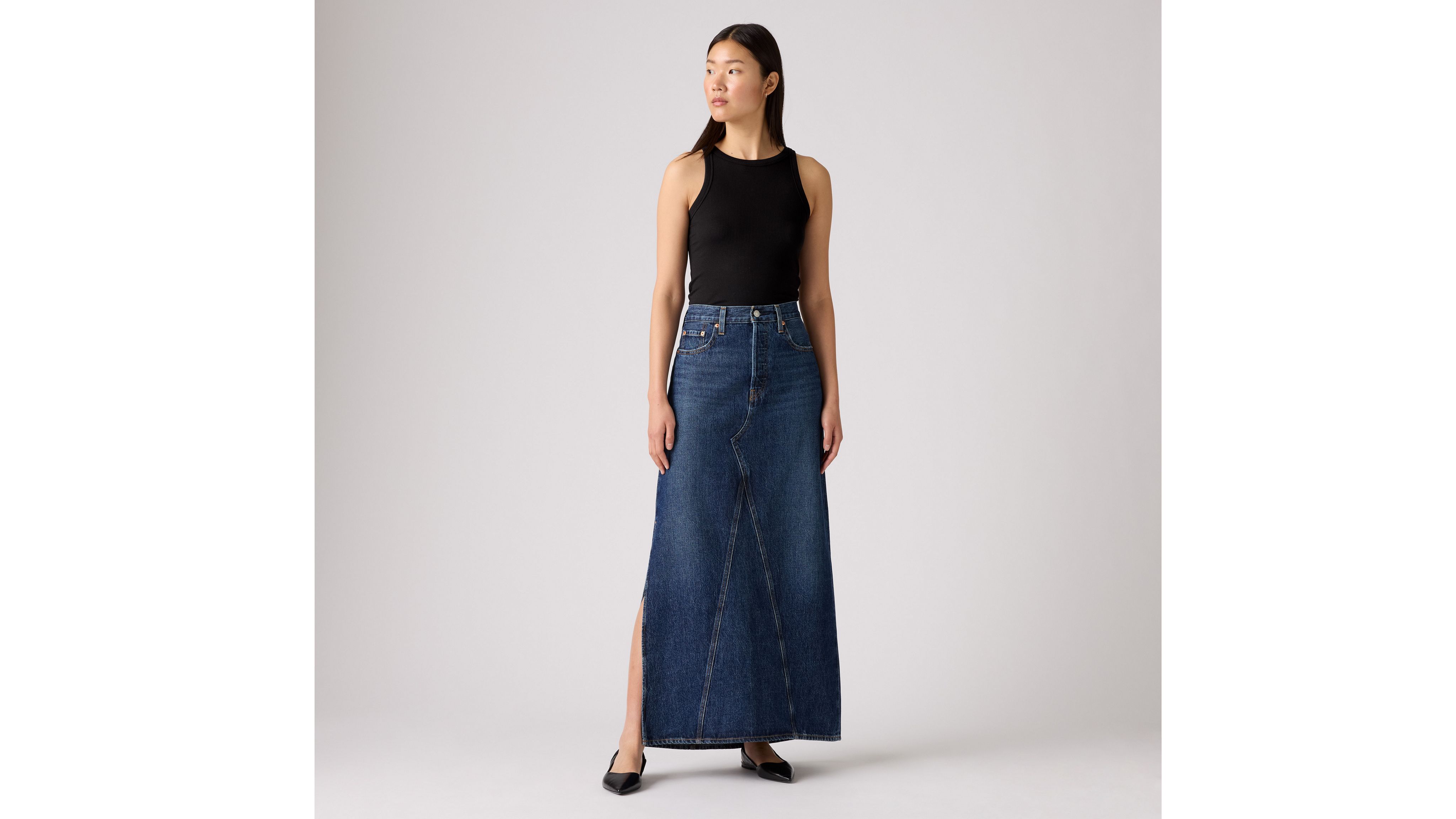 Iconic Long Skirt - Blue | Levi's® DE