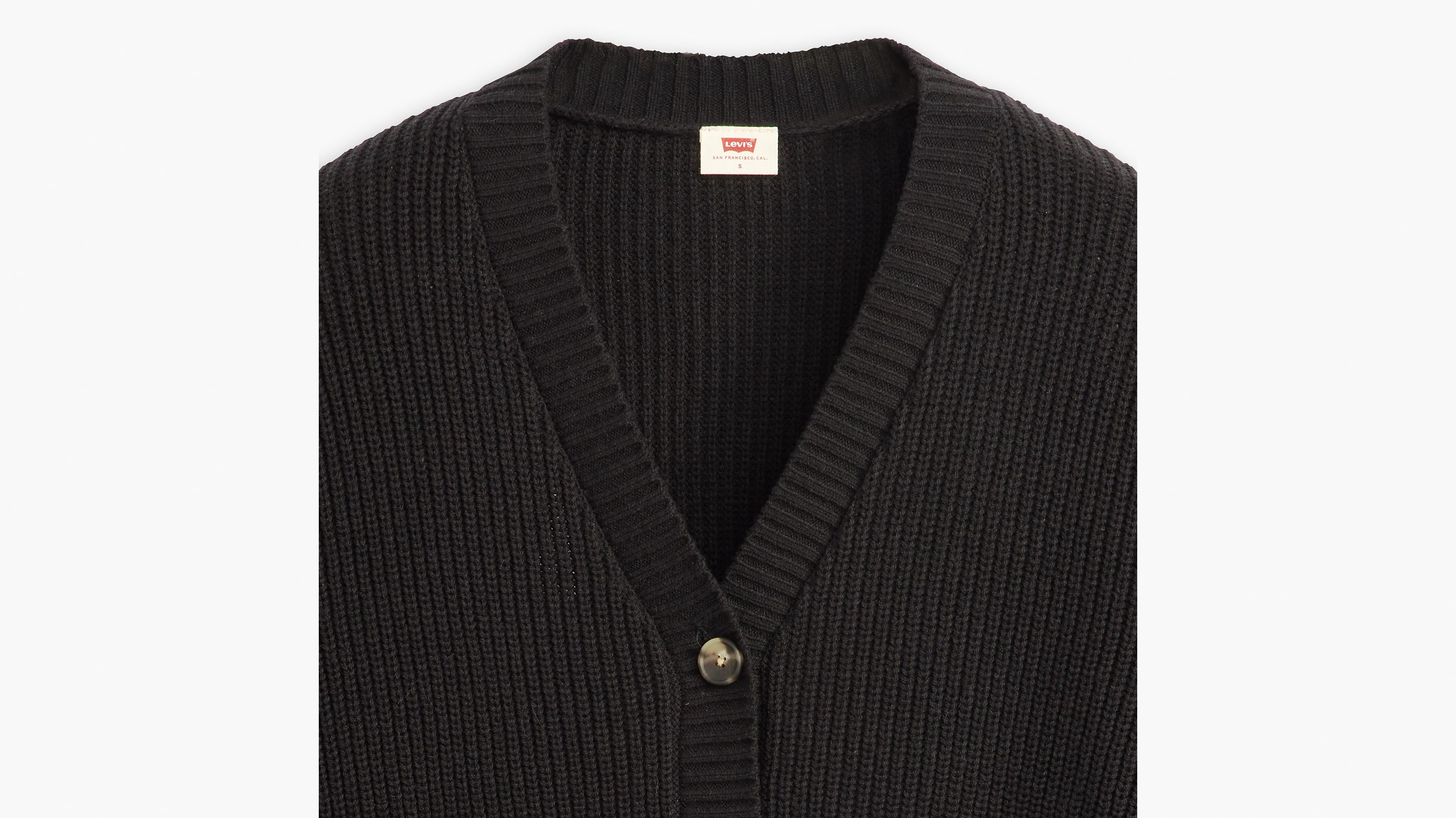 Levi's Snowflake Cardigan In Caviar