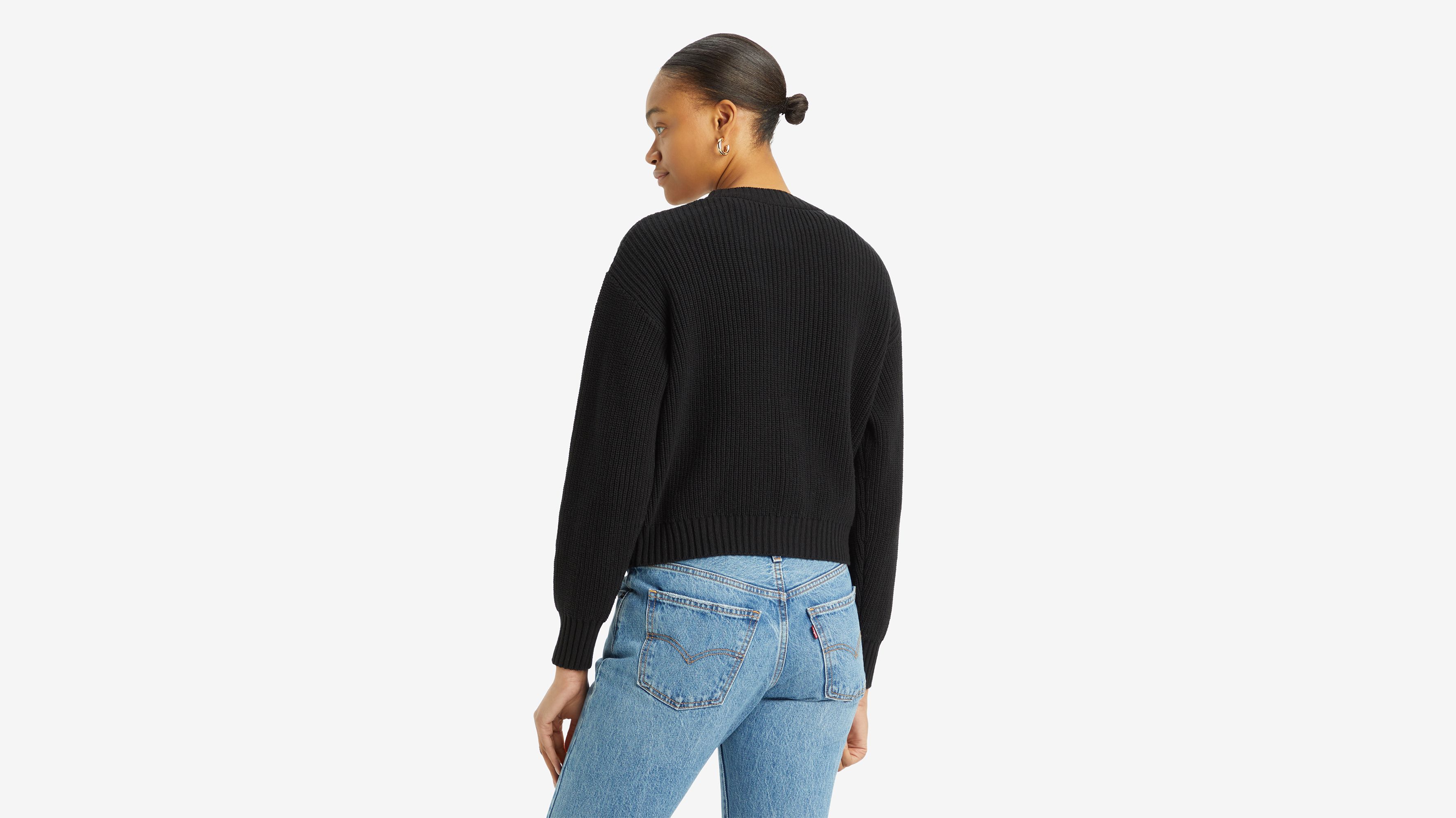Levi's Snowflake Cardigan In Caviar