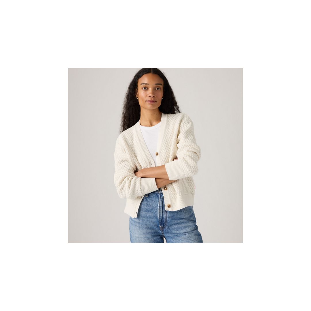Levi's Snowflake Cardigan In White