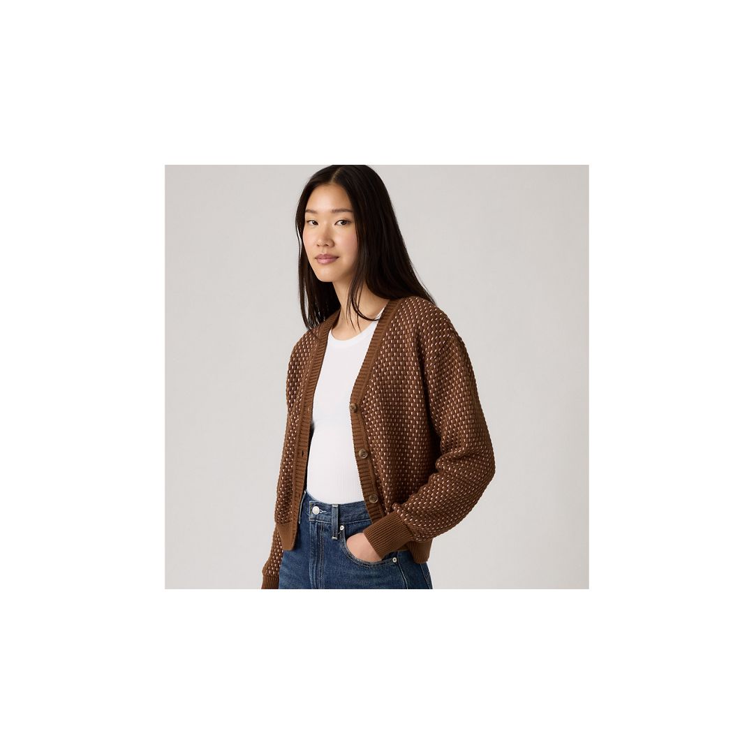 Levi's Snowflake Cardigan In Brown