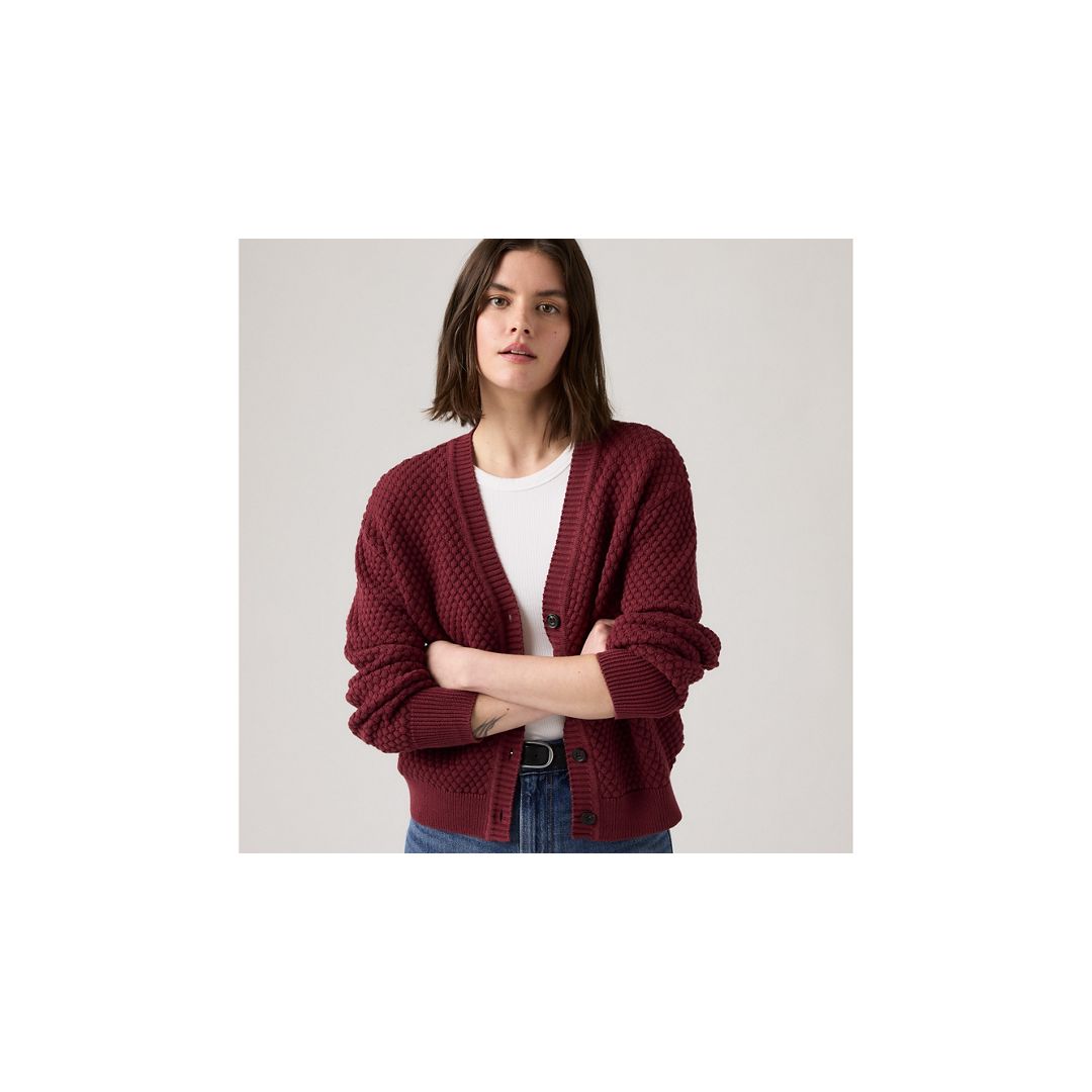 Levi's Snowflake Cardigan In Brown