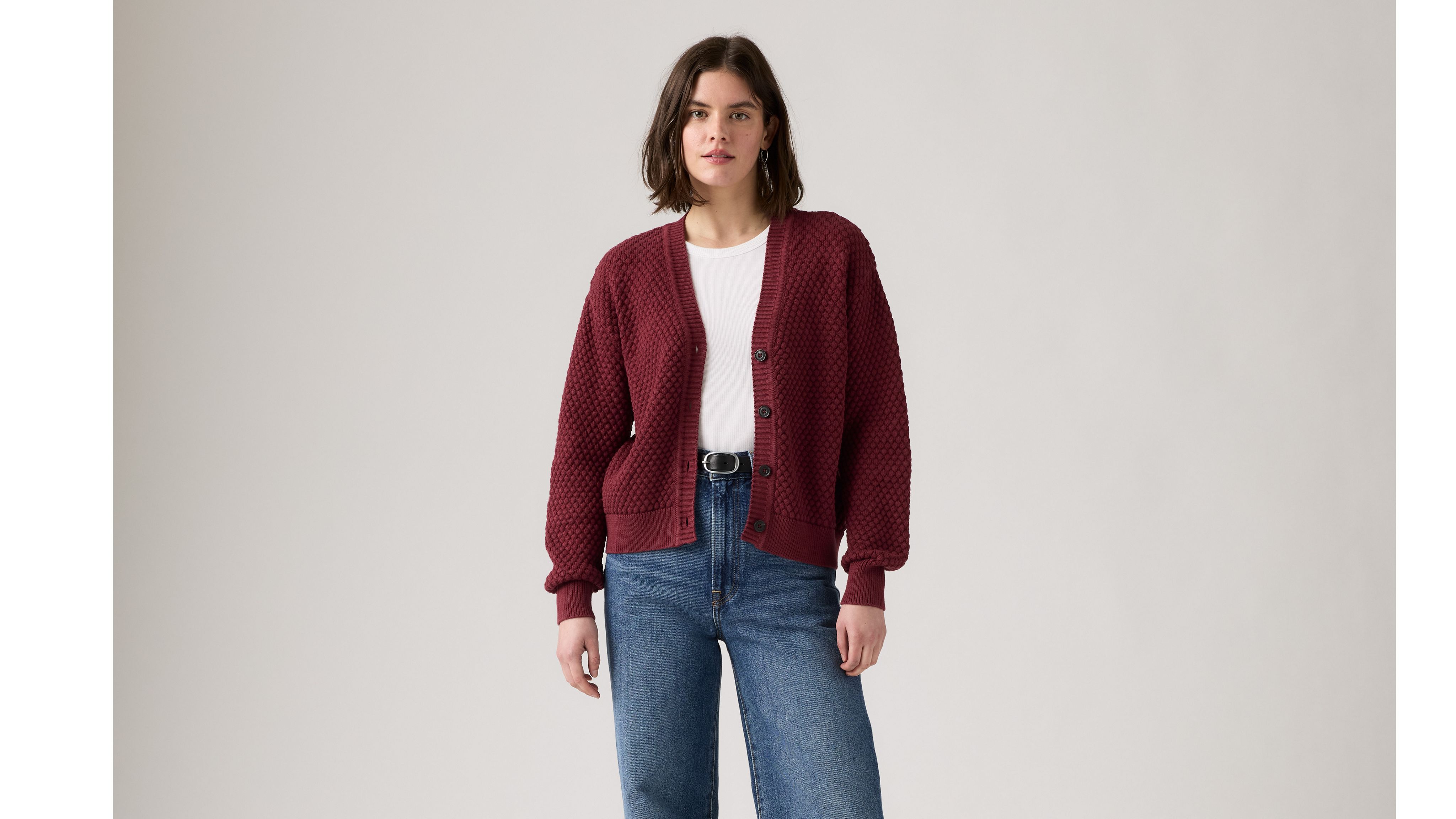 Levi's Snowflake Cardigan In Brown