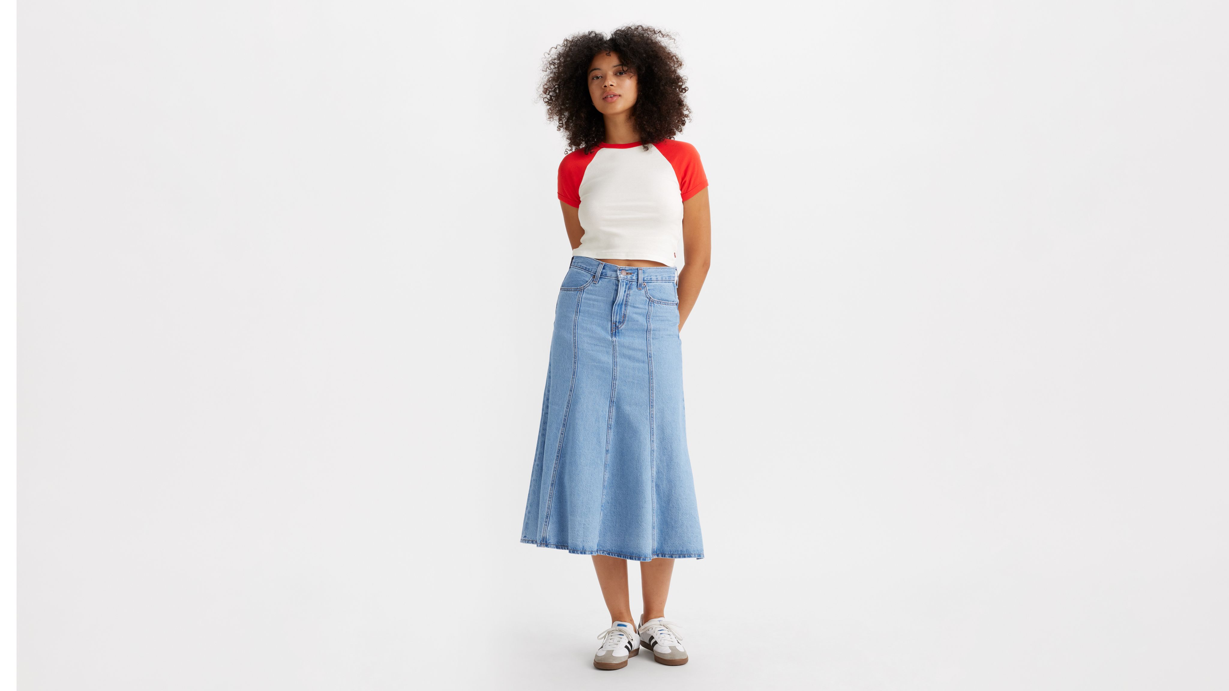 Fit And Flare Skirt - Medium Wash | Levi's® US