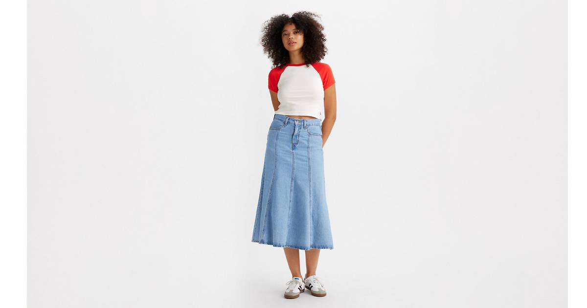 Fit And Flare Skirt - Medium Wash | Levi's® US