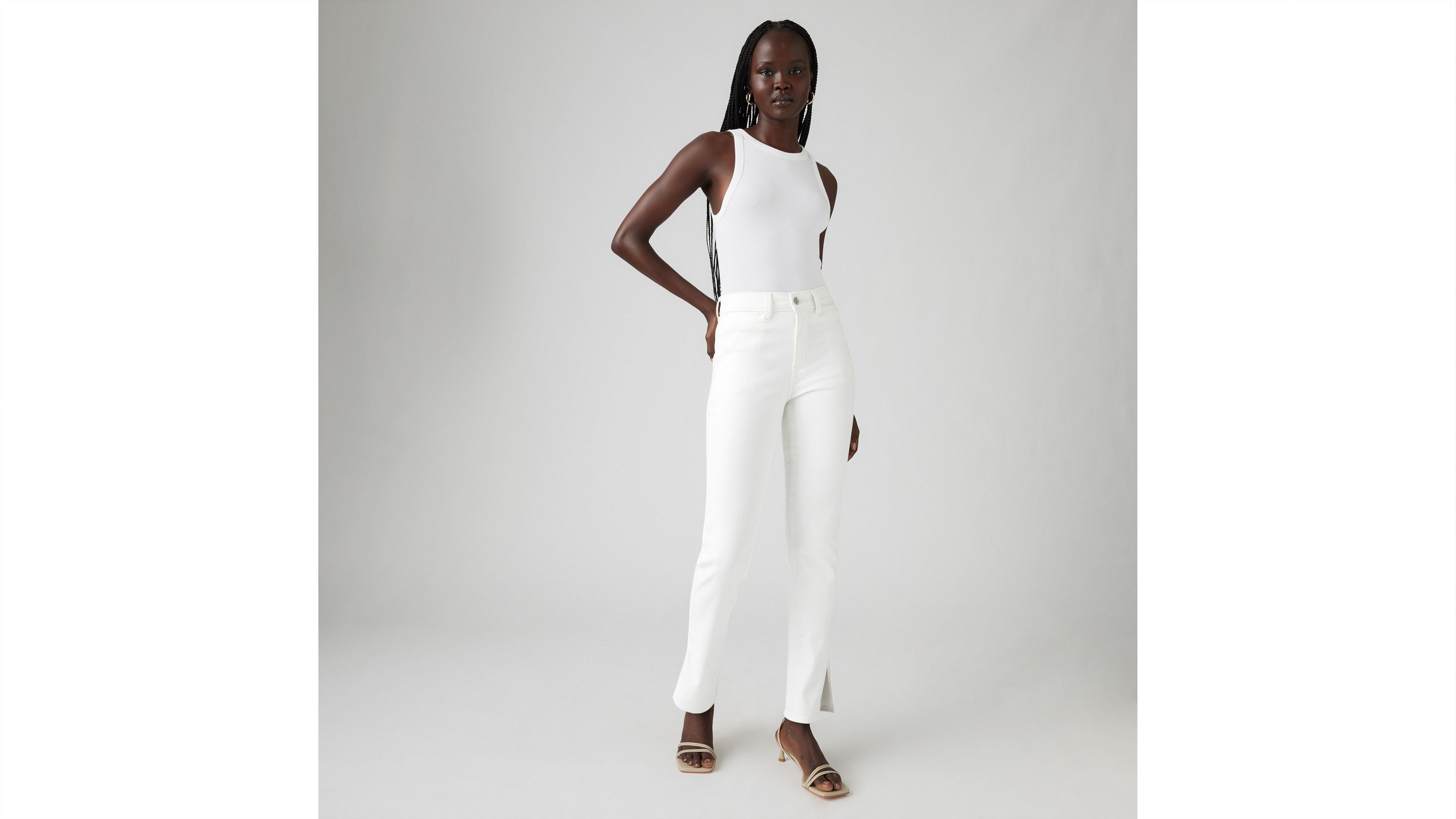 Levi's Tailored 724 High Rise Straight Women's Jeans 32x30 In Simply White