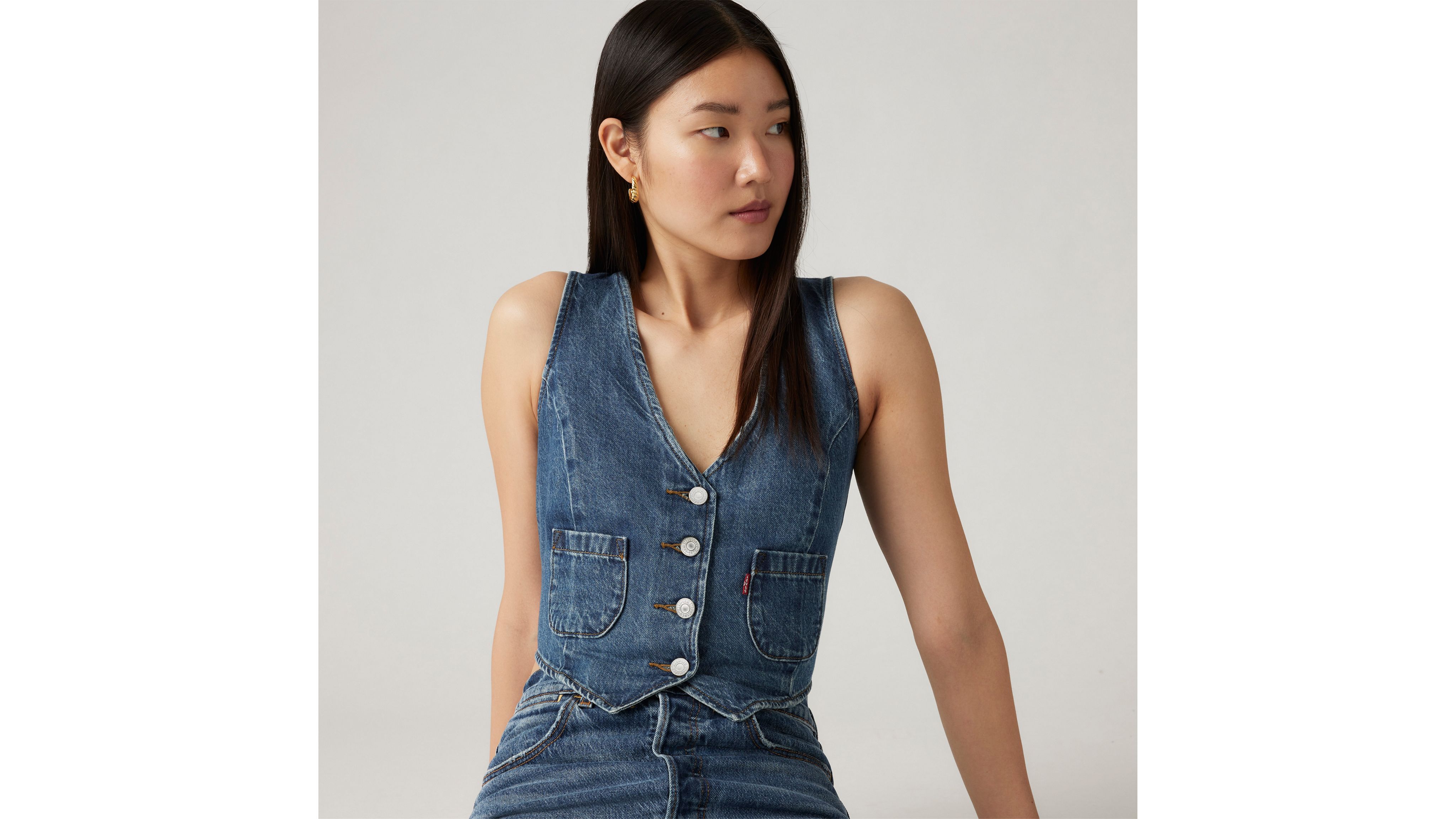 Tailored Denim Vest