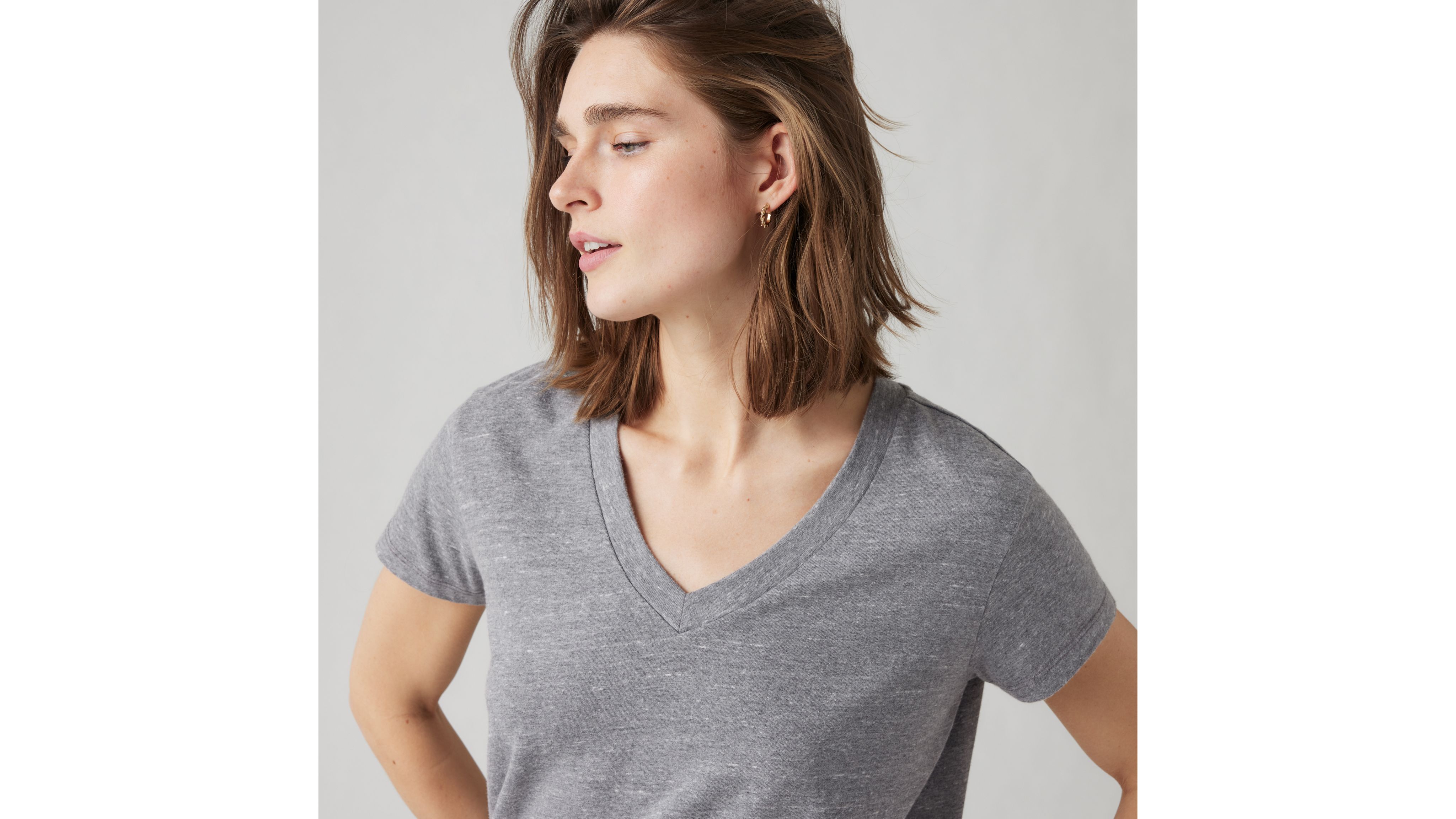 Boxy V-Neck T-Shirt