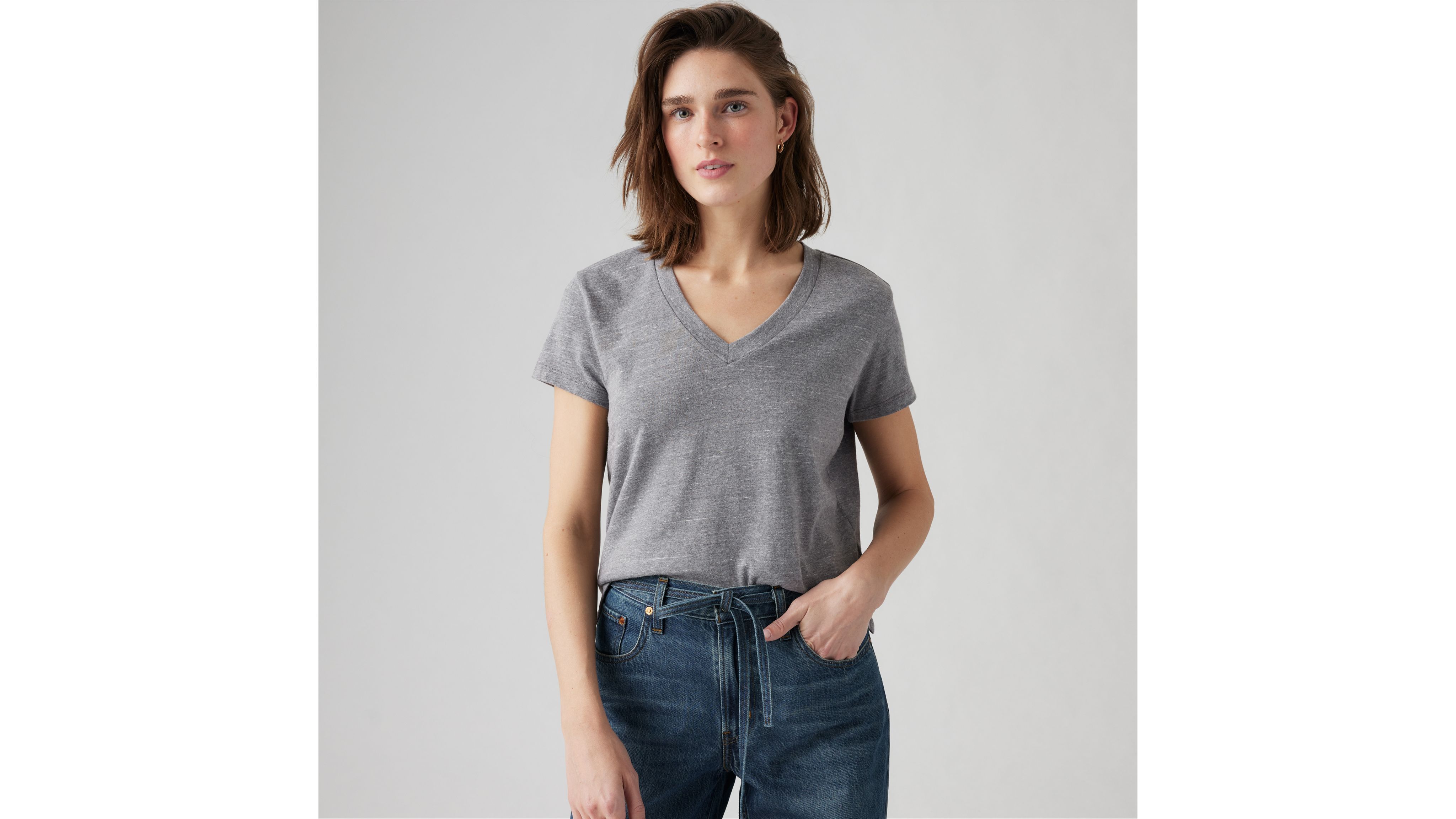 Boxy V-Neck T-Shirt