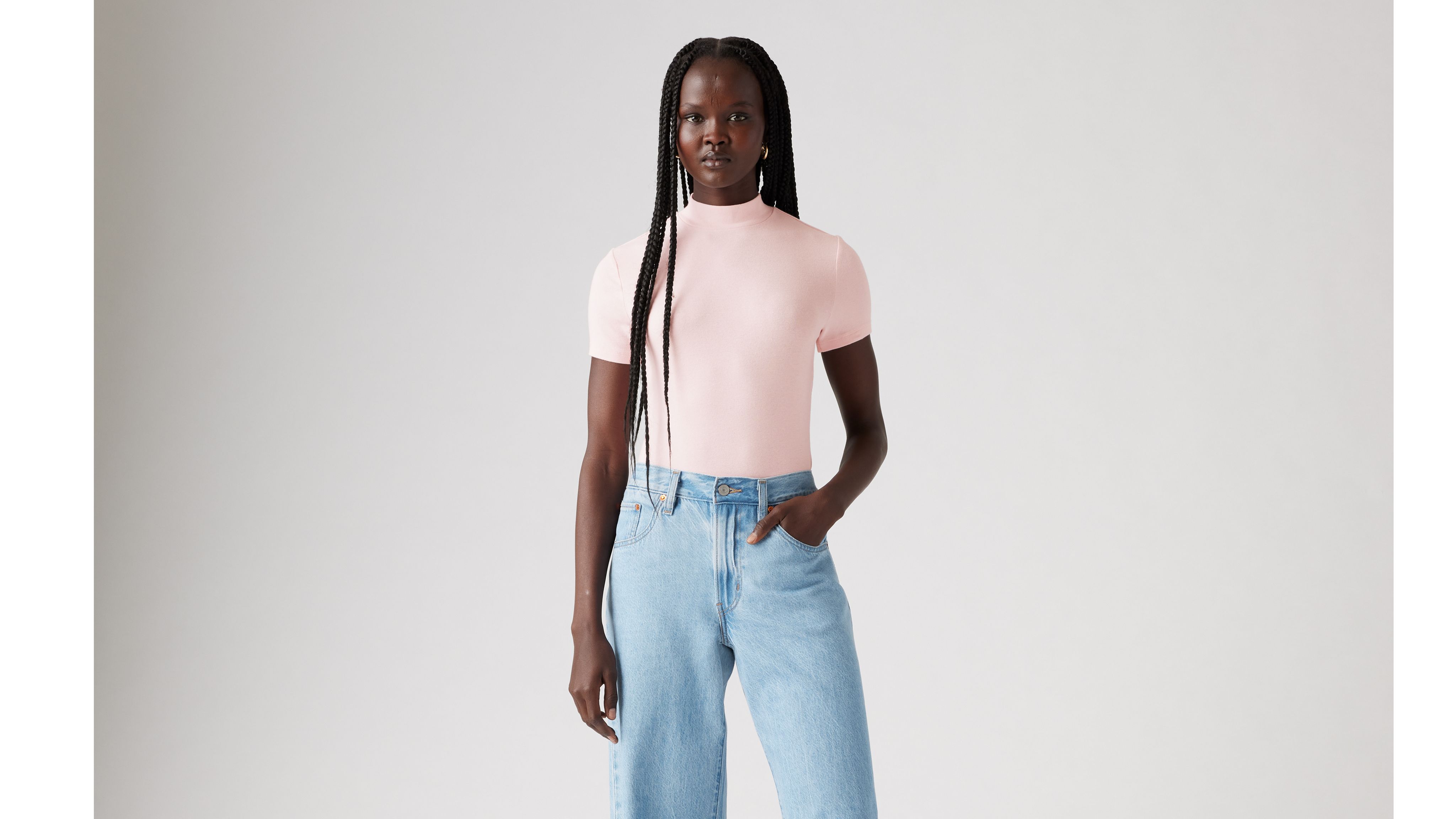 トップス jnhearts Vneck half sleeve shirts/Pink トップス jnhearts Vneck half sleeve shirts/Pink Vneck Shirts