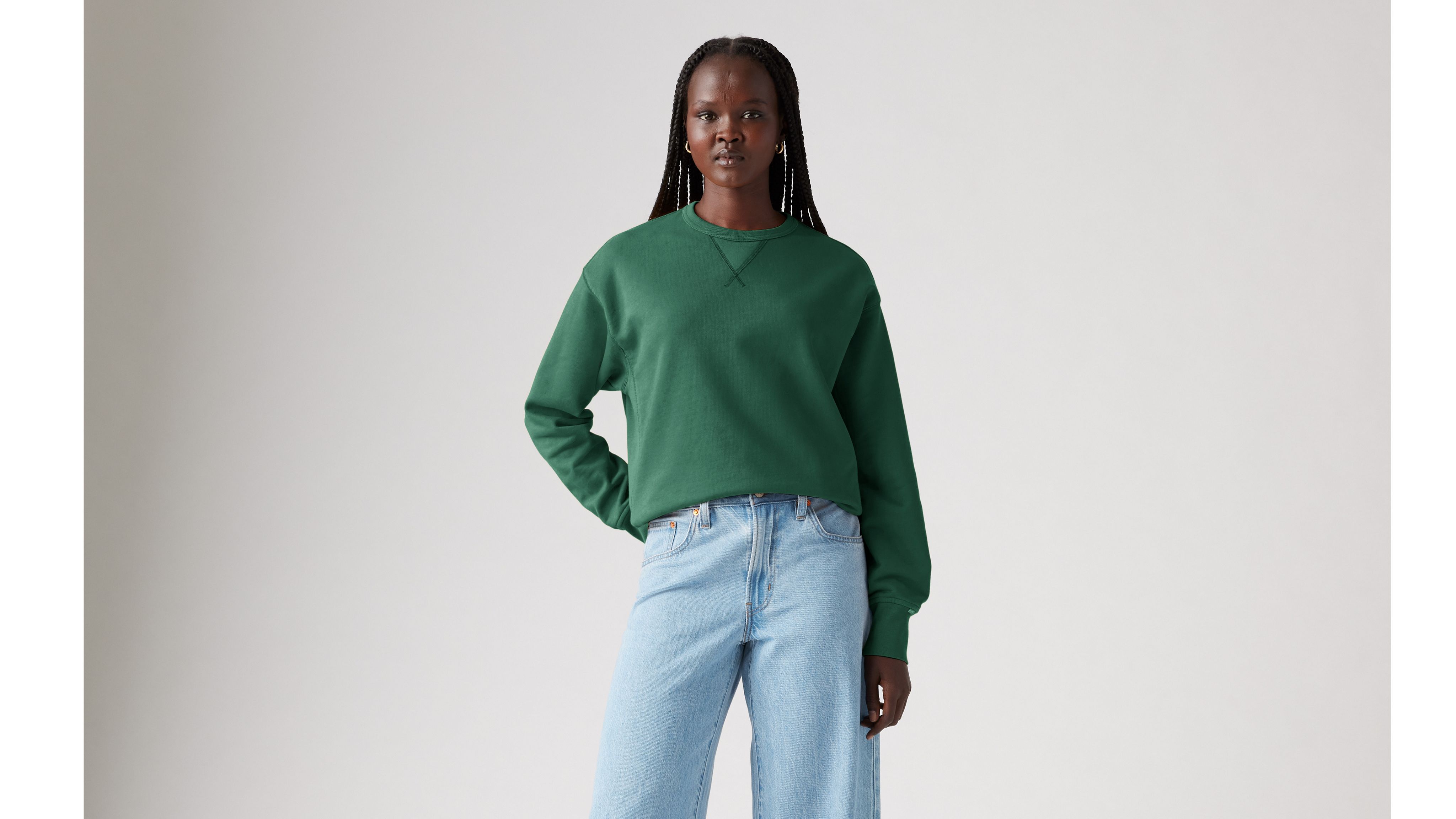Heritage 1/4 Zip Sweatshirt - Spruce Green